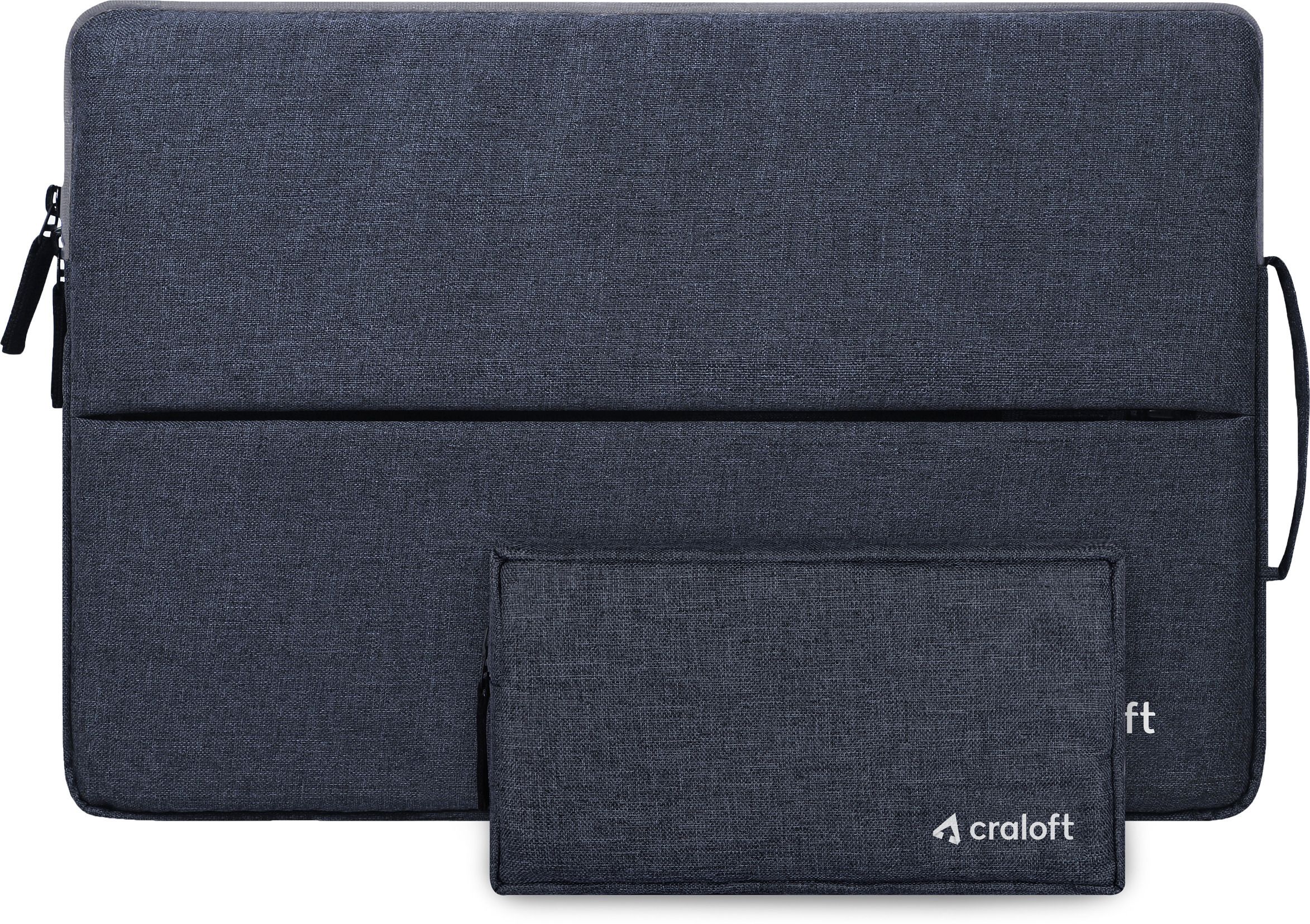 craloft 16 Inch Laptop Sleeve / Slip Case Cover Bag With Charger Pouch (L25_Grey) Laptop Sleeve/Cover-picture-13