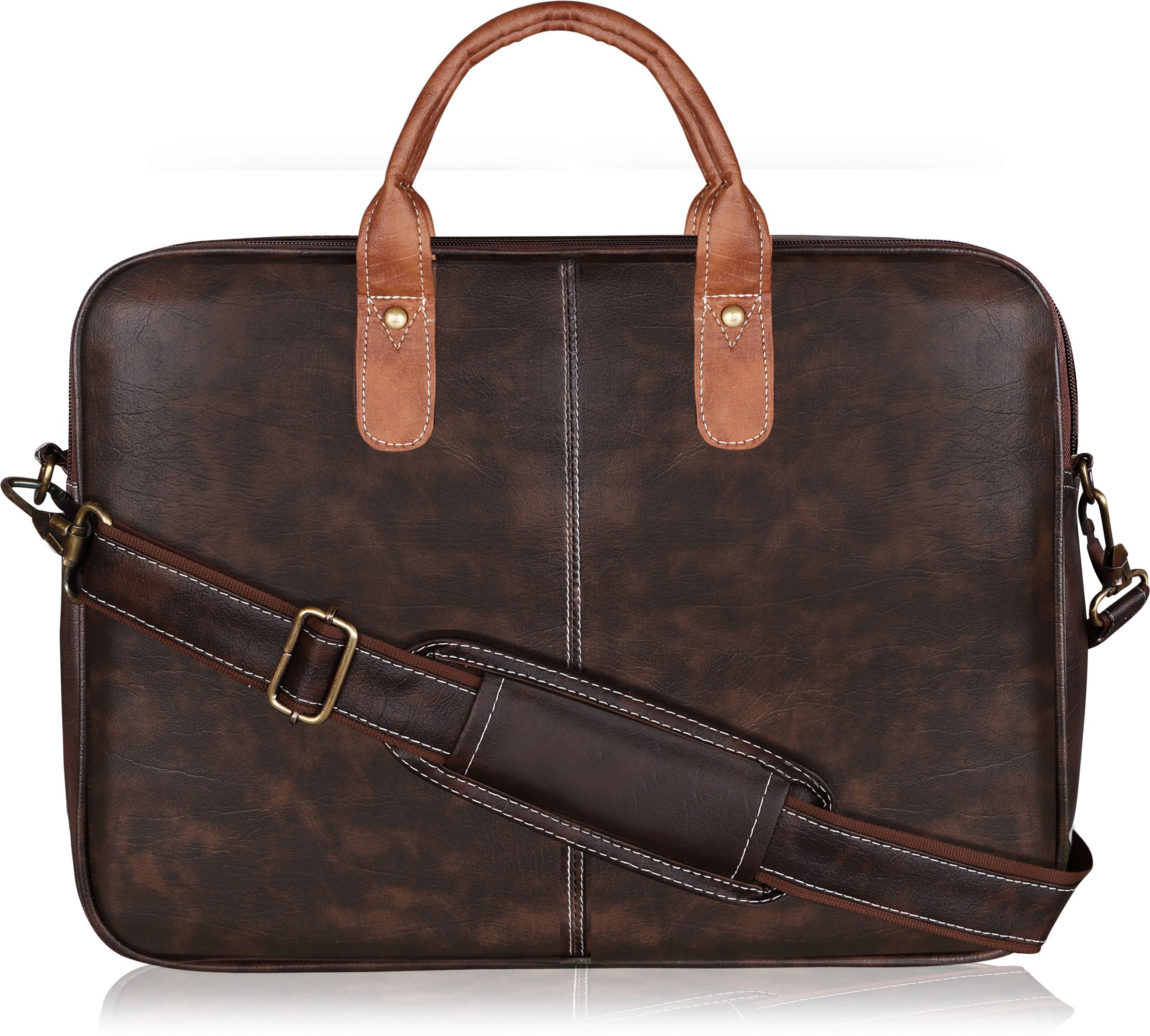 Brown Color faux leather 10L Messenger Bag For Men & Women BG72 Waterproof Messenger Bag-image-9