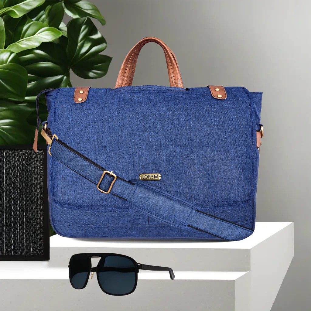 Men Blue Messenger Bag-image-24