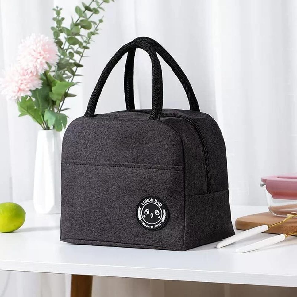 Classic Black Lunch Bag for Office, School & Travel Waterproof Lunch Bag-image-12