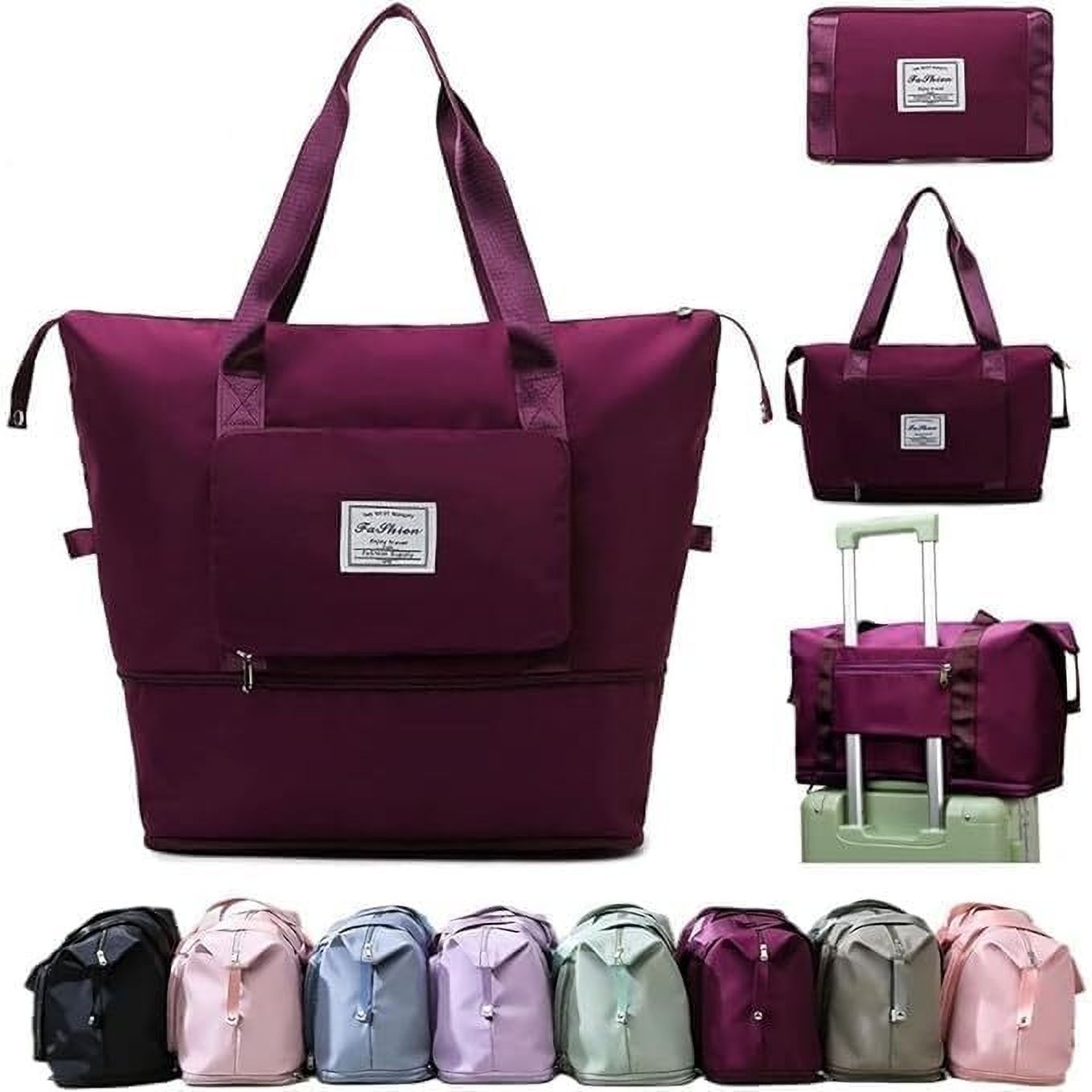 ecobsy 45 L Hand Duffel Bag - Travel Bags Women Duffle Bags for Women Luggage Foldable Vanity Traveling Bag - Multicolor - Large Capacity-picture-20