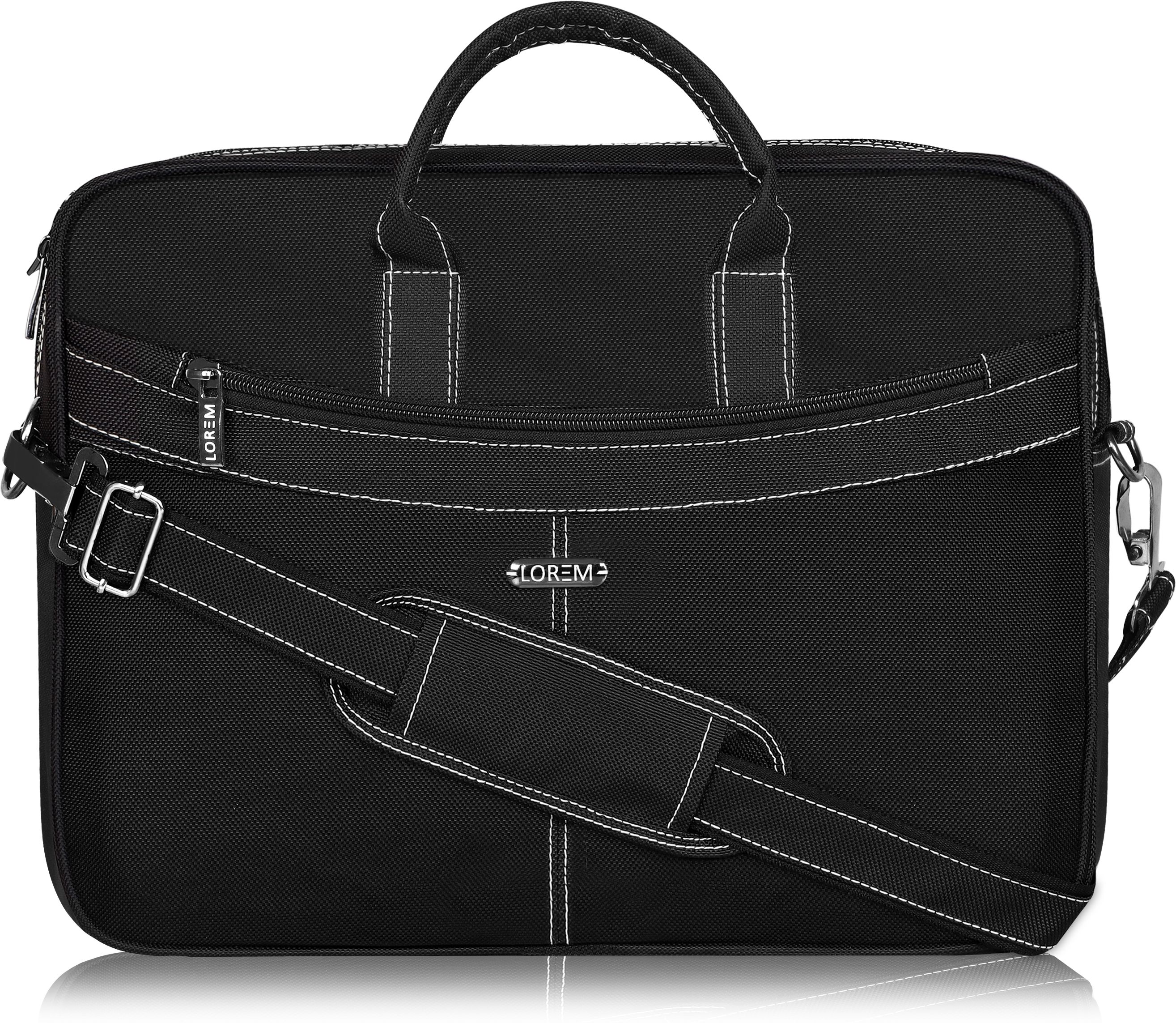 aaurubis enterprise Black Color Linen fabric 10L Office Laptop Bag For Men & Women BG85 Waterproof Messenger Bag-picture-42