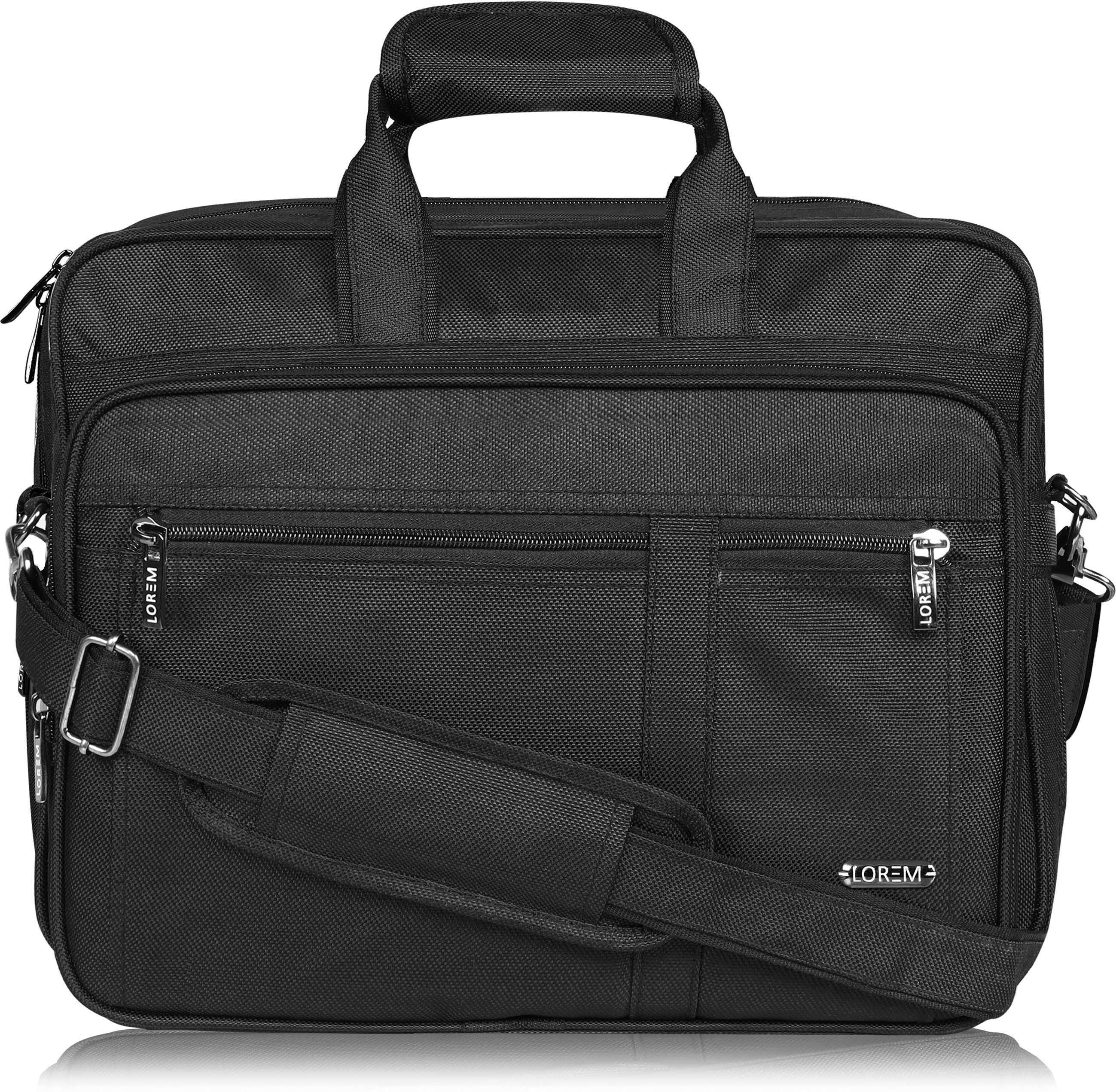 aaurubis enterprise Black Color Linen fabric 28L Big Size Office Laptop Bag For Men BG66 Waterproof Messenger Bag-picture-28