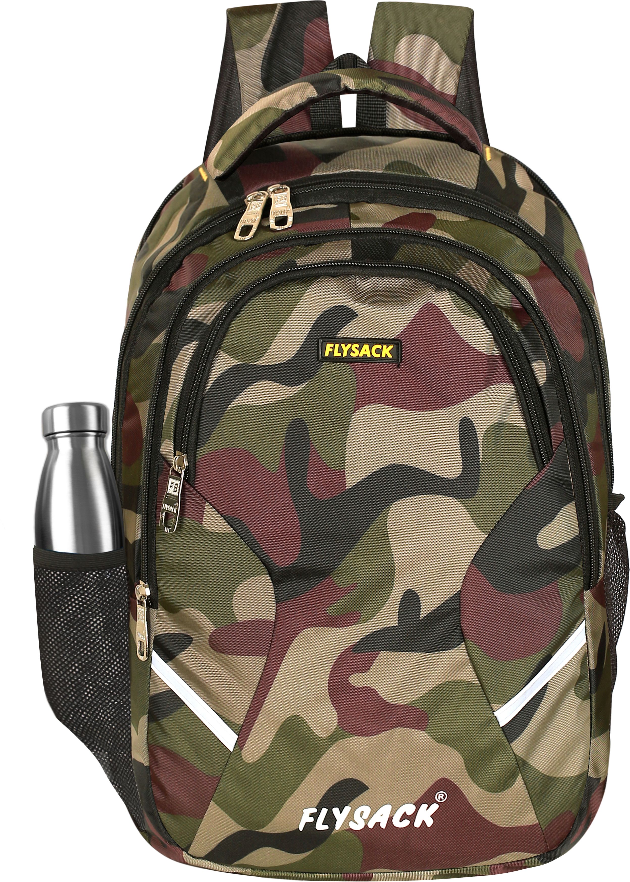 flysack Large 40L Backpack Army Military & Jungle Design school college for unisex Waterproof Backpack-picture-13