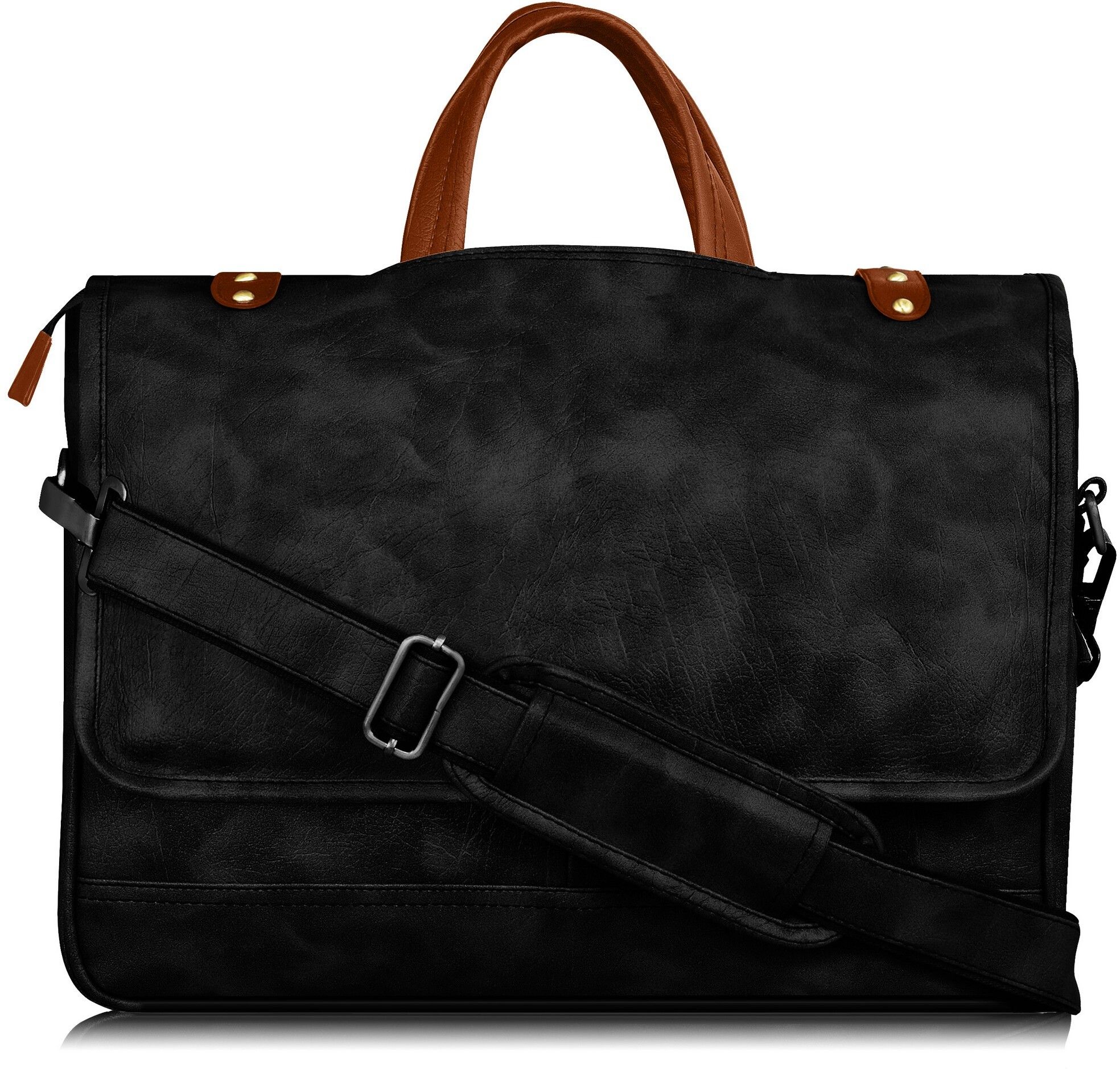 Men Black Messenger Bag-image-0