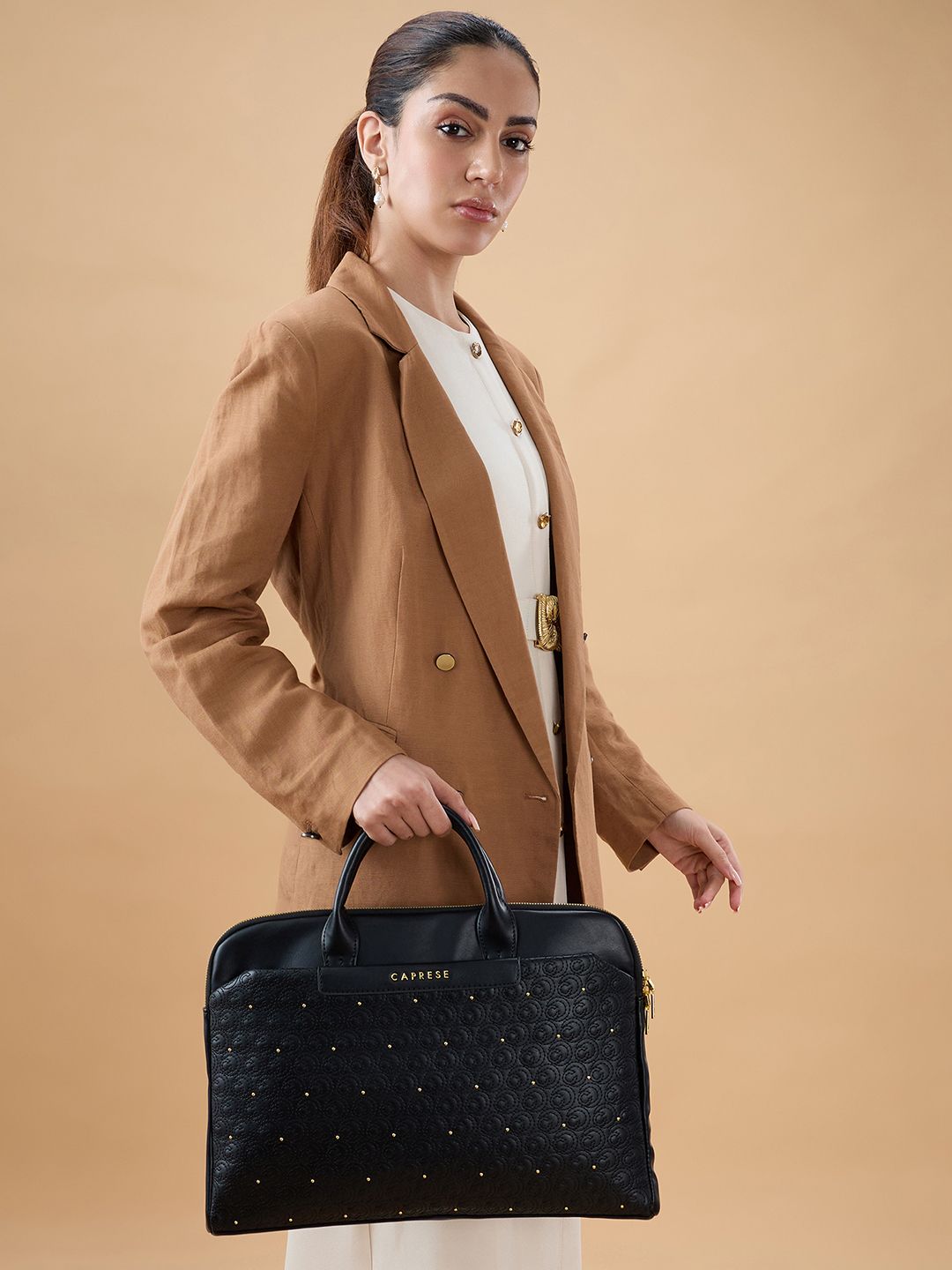 caprese Rain Large 15 Inch Laptop Bag | Office Bag with Adjustable & Detachable Strap Messenger Bag-picture-10