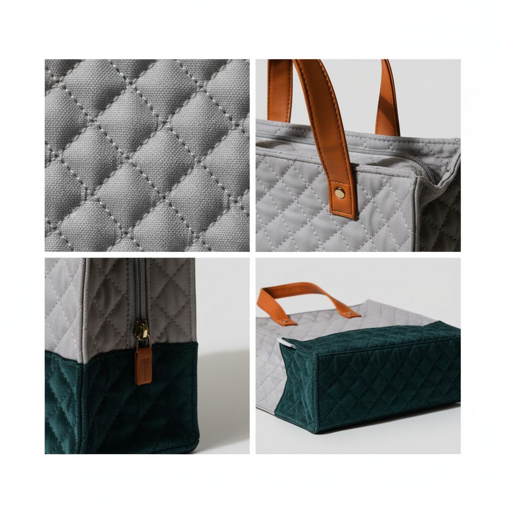 karavi india Lunch Bag with Zipper Closure | 25x10x24cms | Velvet with Faux Leather Waterproof Messenger Bag-picture-12
