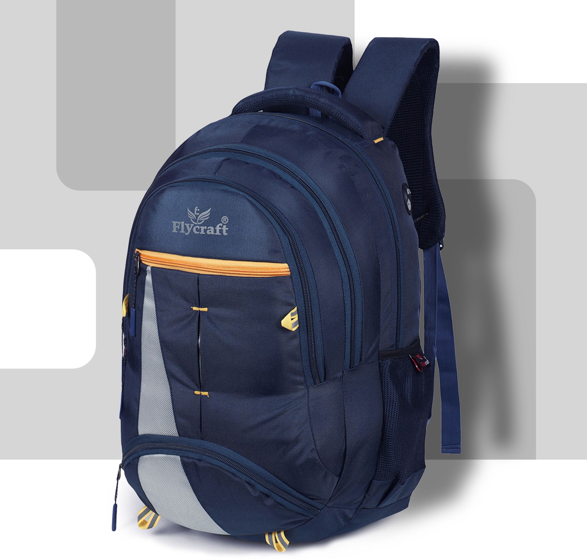 simna.1555/5 navy blue yellow spacy comfortable 4th to 10th class casual school bags Waterproof School Bag-image-19