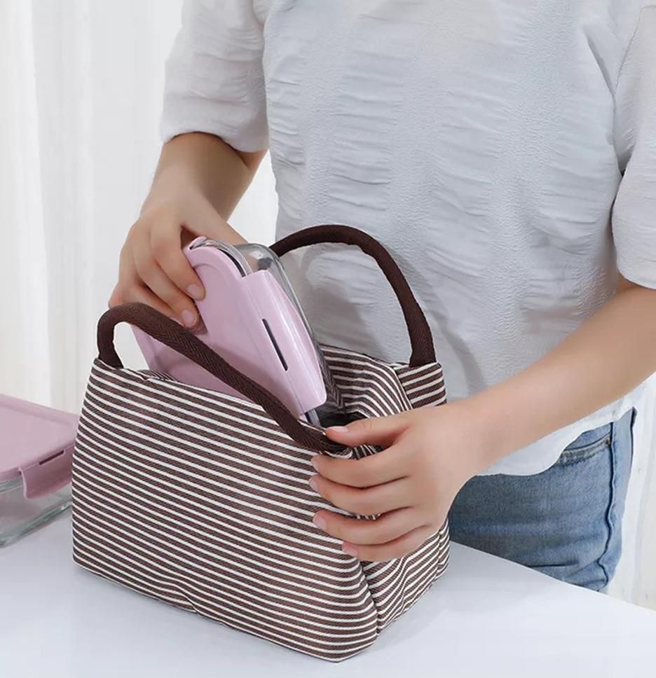 Small Reusable Insulated Tote Picnic Lunch Tiffin Bag Aluminium Foil Cover Waterproof Lunch Bag-image-22