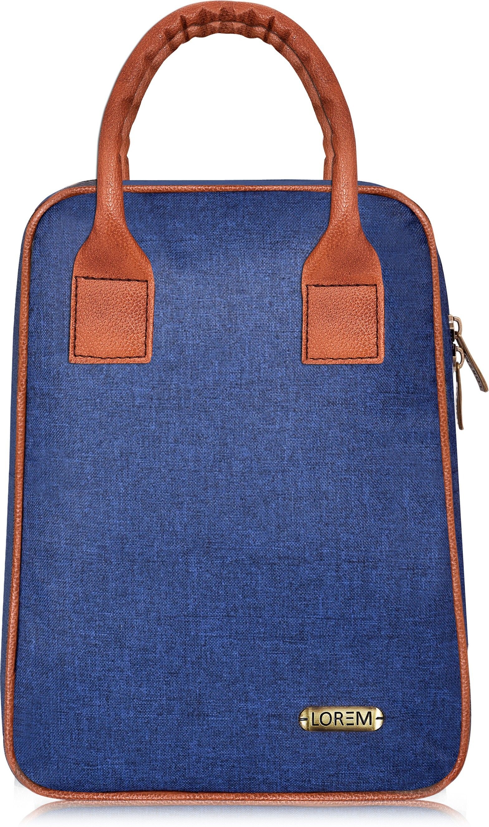 ML-TB-01 Blue Stylish Office Use Lunch Bag For Men, Women & Kids Waterproof Lunch Bag-image-26