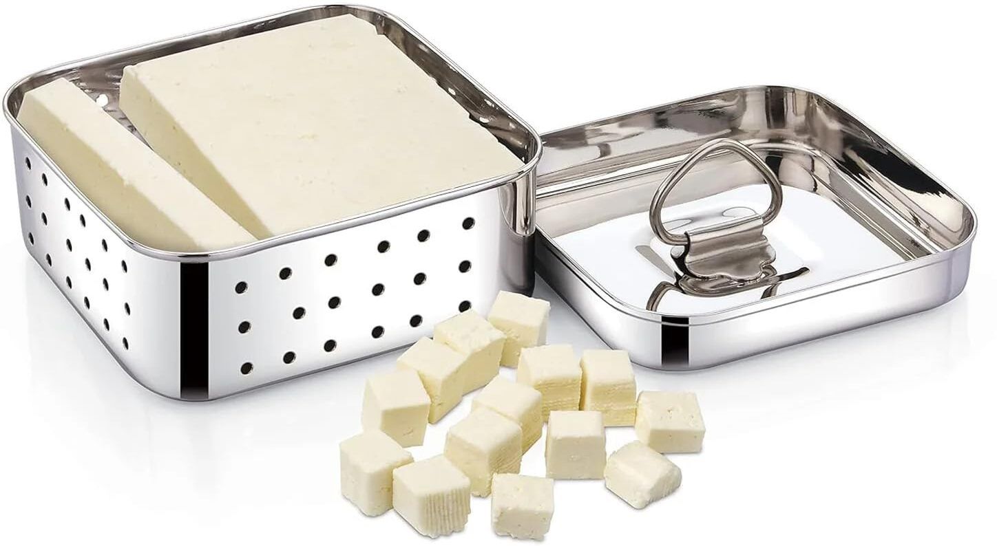 tve Stainless Steel Paneer Press with Strainer Square Paneer Maker Tofu Maker Strainer-picture-40