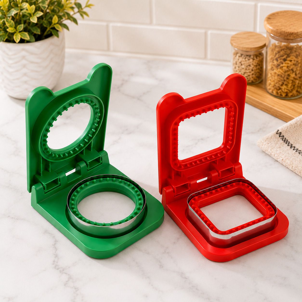 homezia 2 Sandwich Cutter & Sealer Cookie Cutter-picture-36