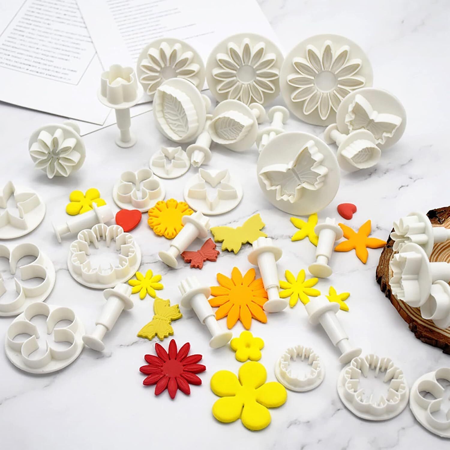 draval Set of 33pcs Sugarcraft Cake Decorating Fondant Icing Cutter Plunger Tools Cookie Cutter-picture-11