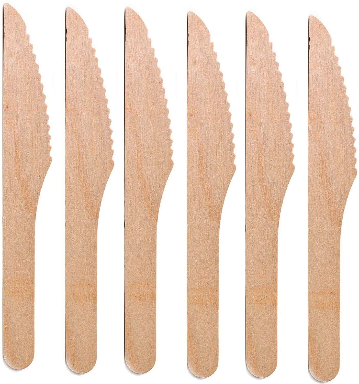 es³kube Natural Biodegradable & Eco-Friendly Disposable Knife for Home Use, Cake Cutting Wooden Cheese Knife, Dessert Knife Set-picture-35