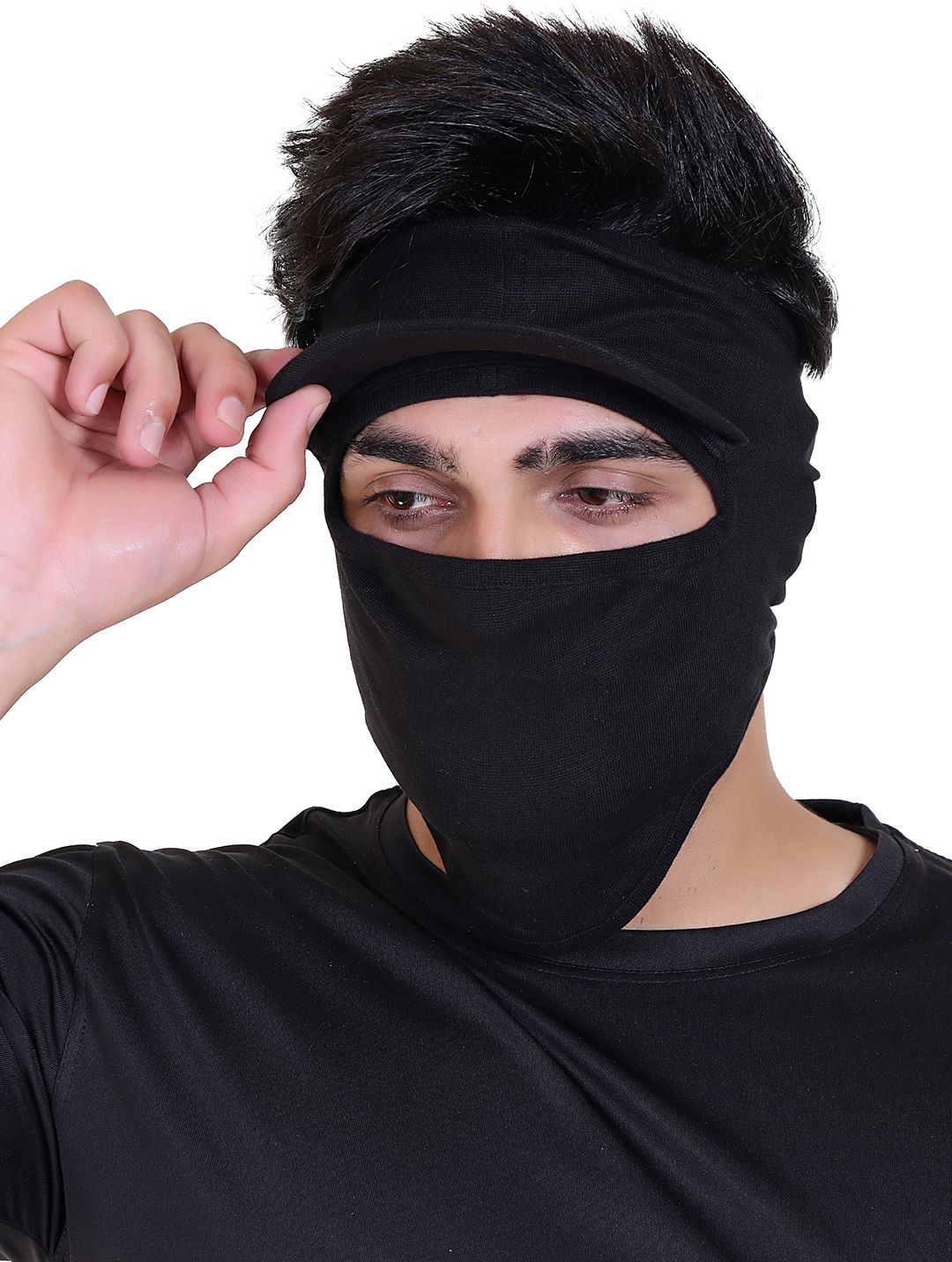 Black Bike Face Mask for Men & Women-image-21