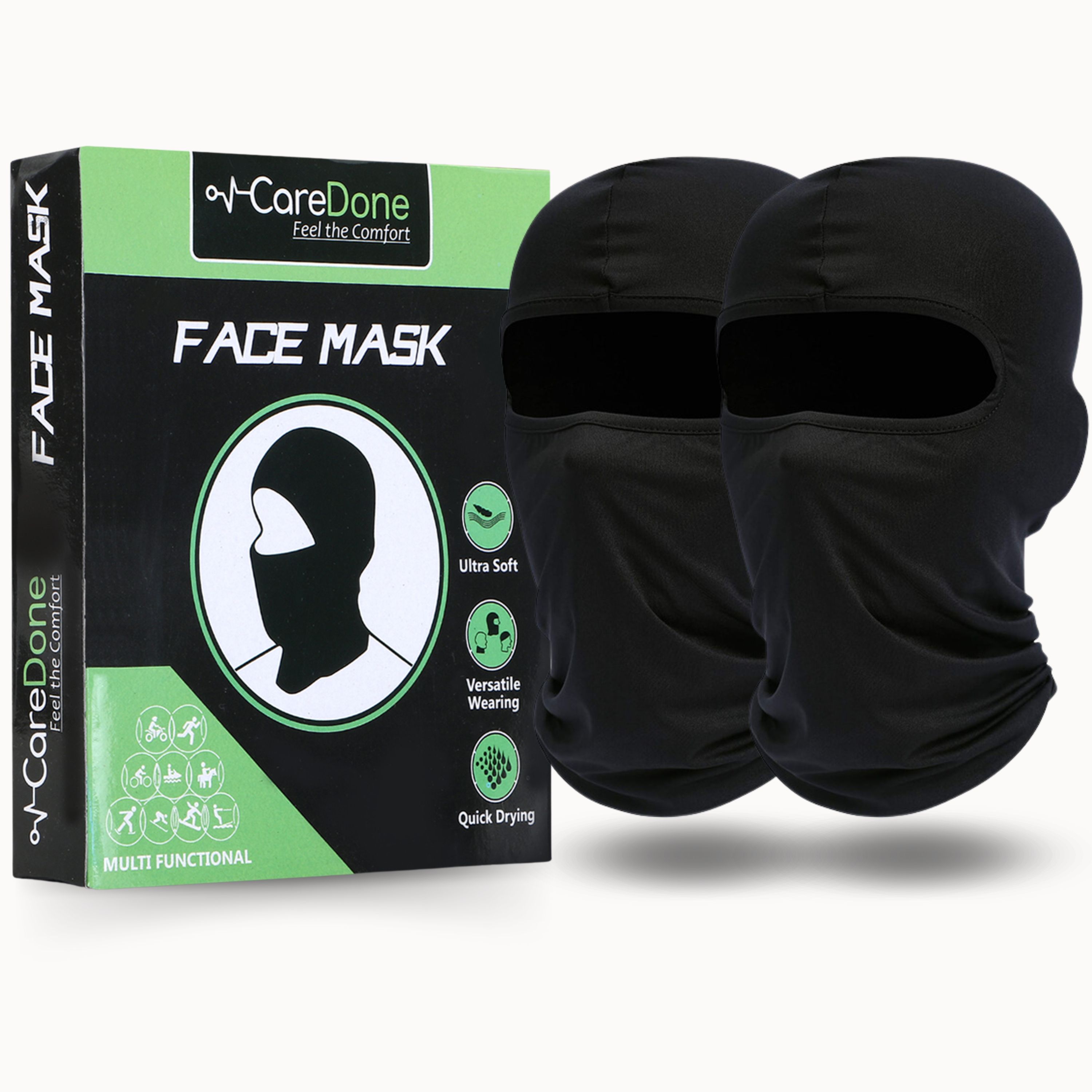 caredone Black Bike Face Mask for Men-picture-0