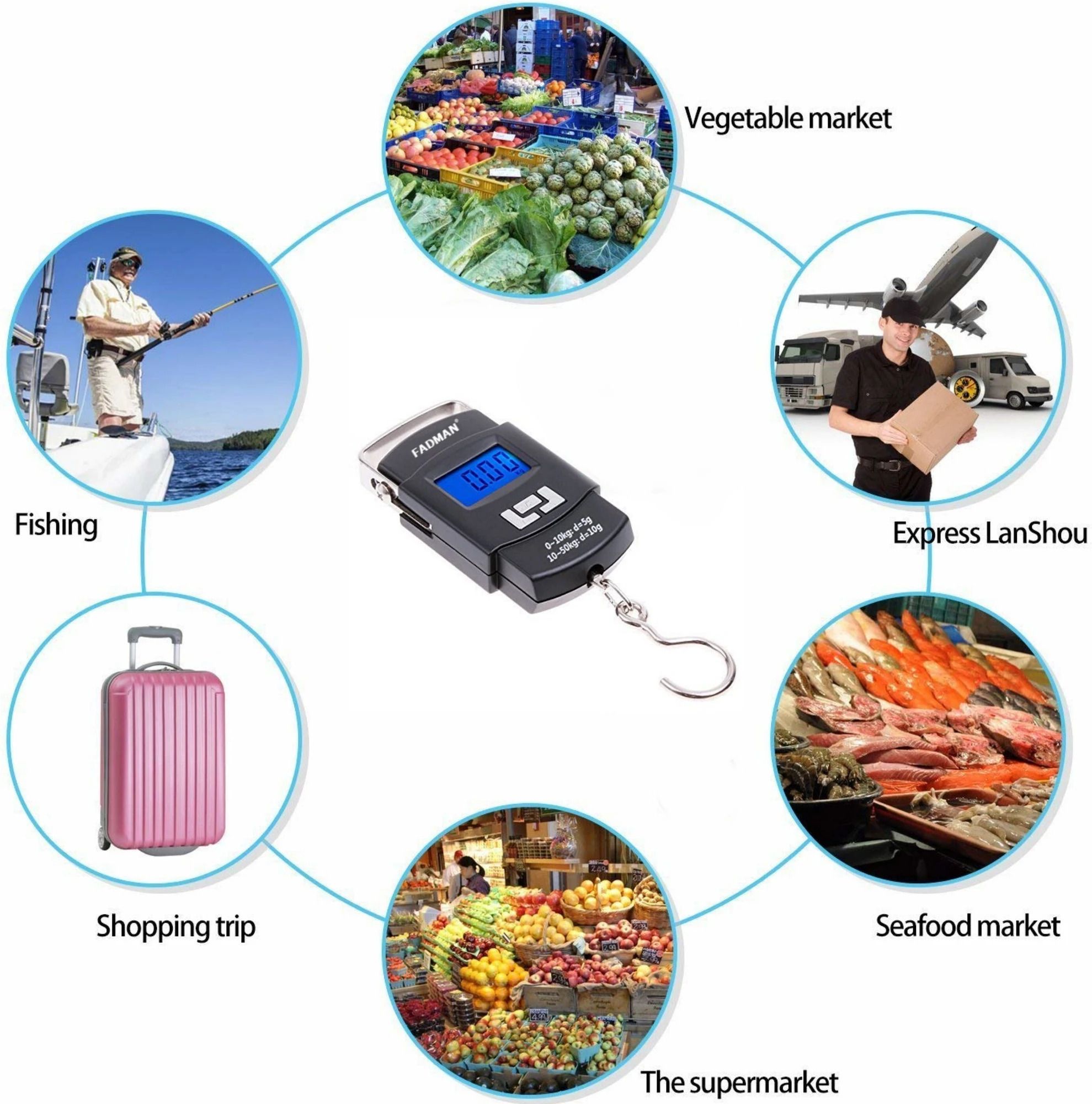 High-Precision Digital Hanging Luggage Fish Market Weighing Scale Balance Scale-image-18