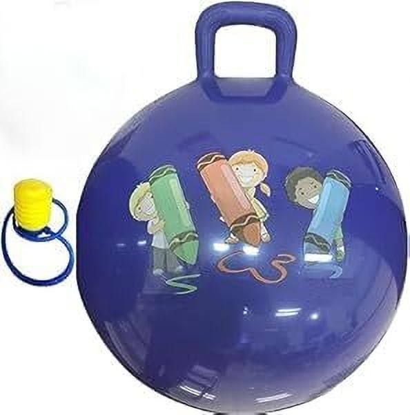 sukhdham Hopping Hop Bouncy Rubber Jumping Ball with Pump, Outdoor Party Games 1 Ball Hopper-picture-28