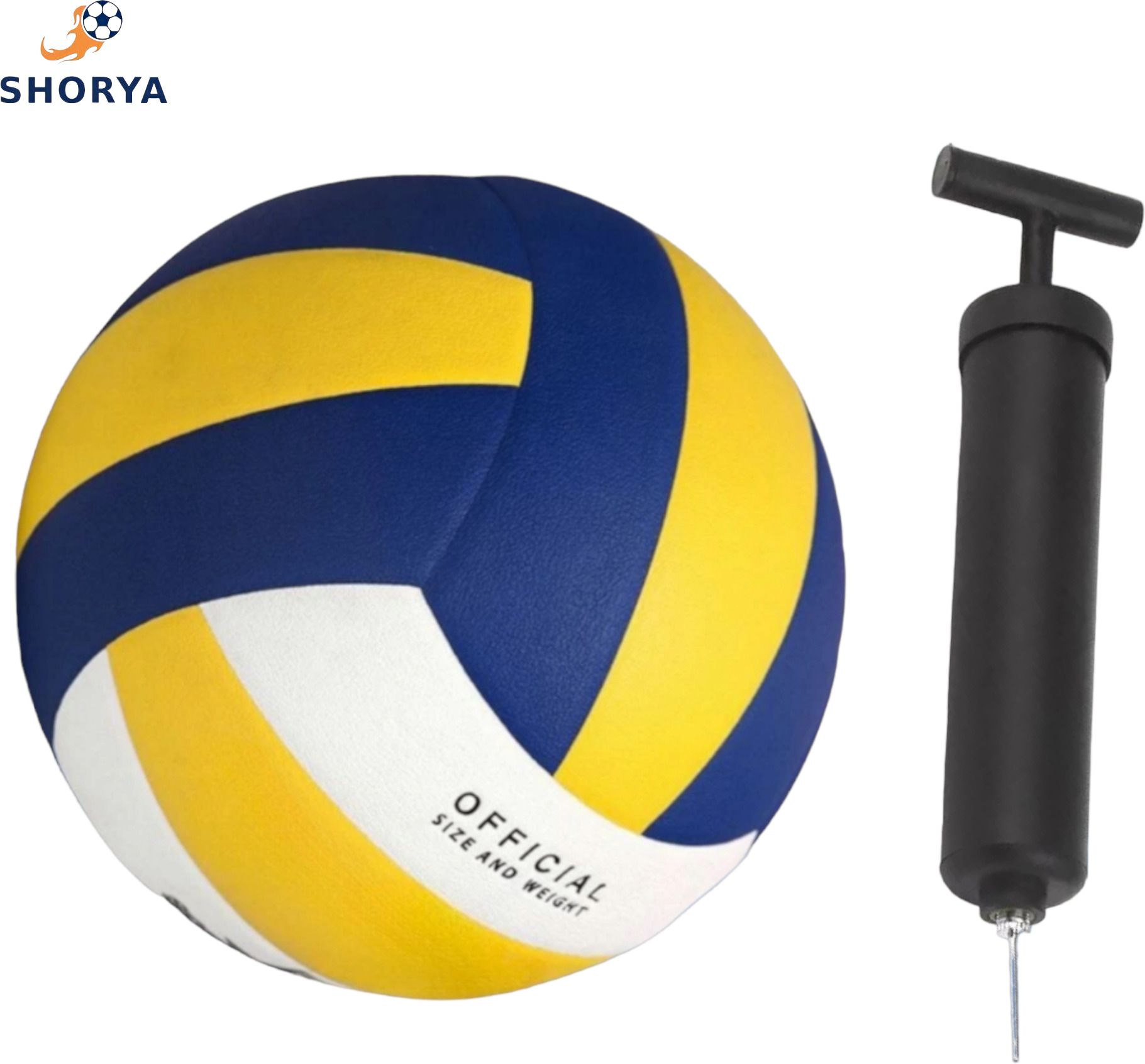 Soft pvc hand stiched Volleyball Size-4 with Air pump Volleyball - Size: 4
