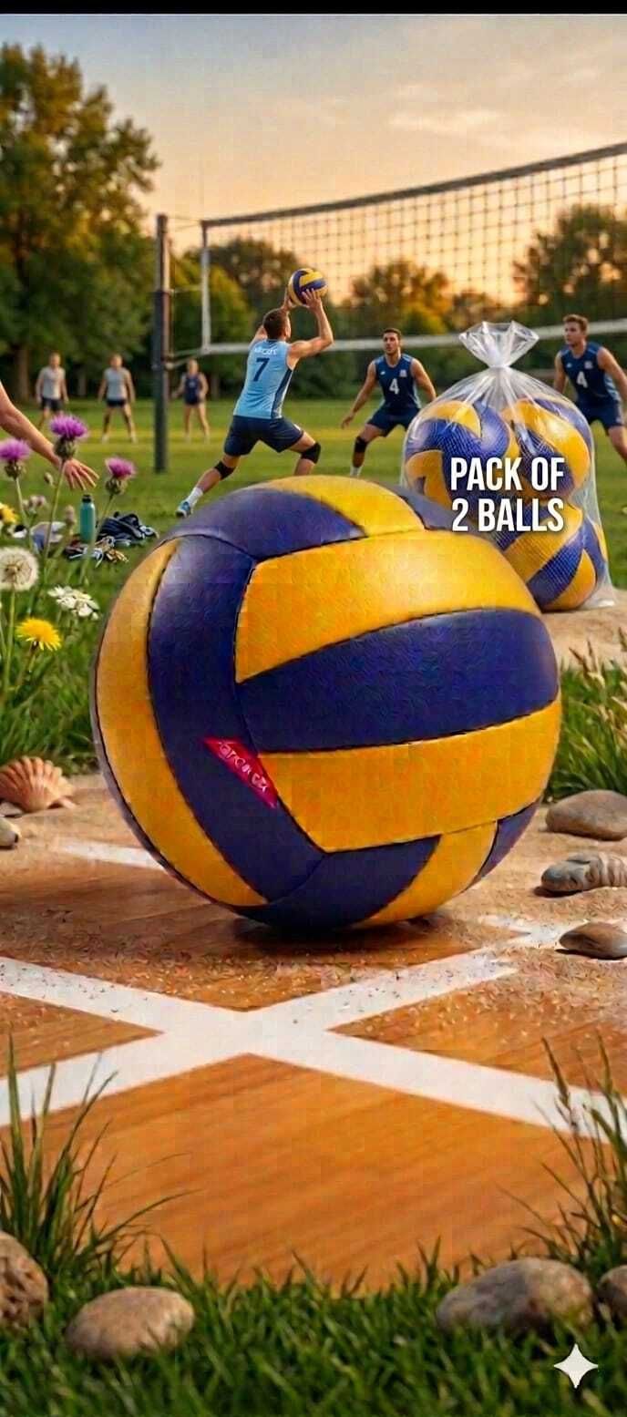BEST QUALITY PVC VOLLEYBALL OR KIDS PACK OF 2 PCS Volleyball - Size: 5-image-49