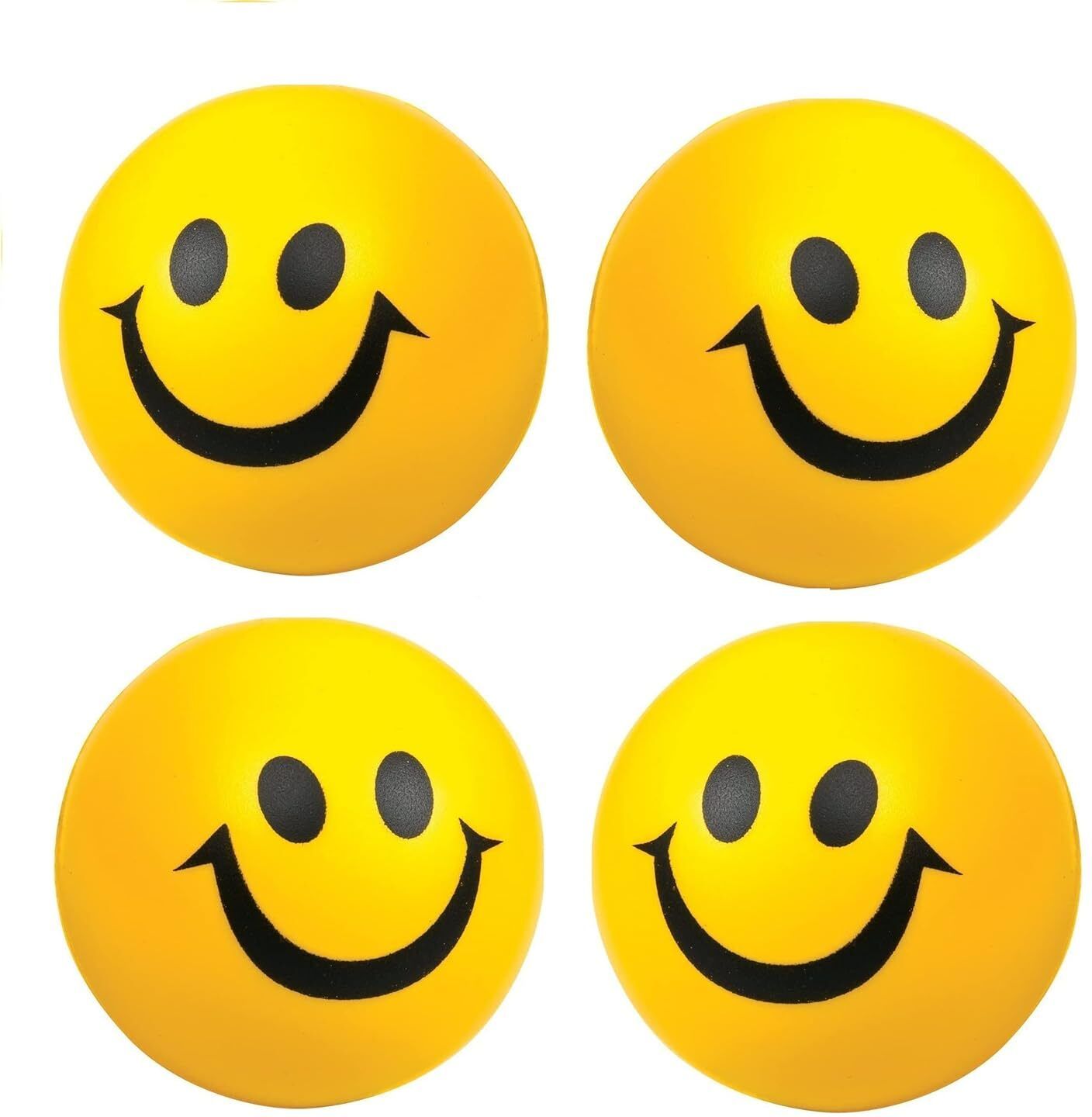 Smiley Soft Balls/Stress Reliever Smile Ball/Cute Funny Yellow Emoji Balls 4PC Handball-image-31