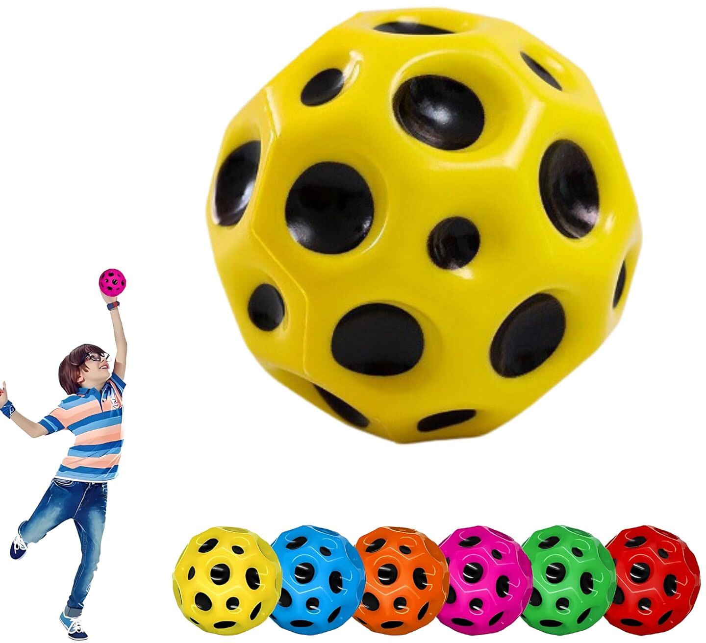 Pack of 1 Moon Ball for Kids Soft Bouncing, Jumping & Bounce Ball Toy for Kids Squash Ball-image-34