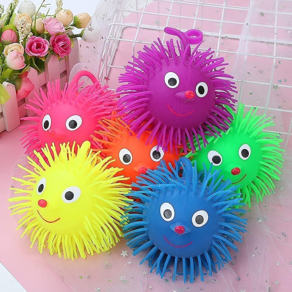 LED Flashing Hedgehog Ball Toy for Kids – Light Up Spiky Bouncy Ball Water Polo Ball-image-9
