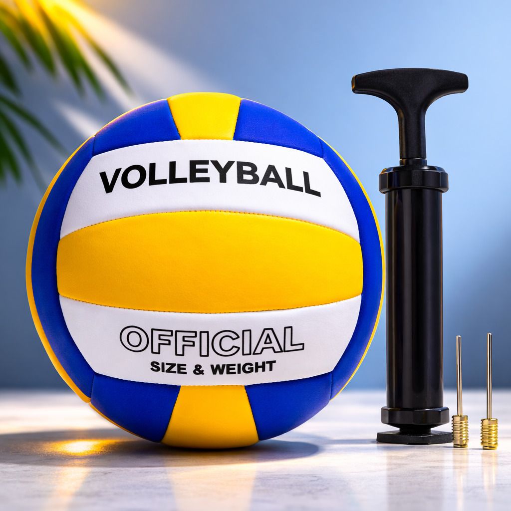 vsm Professional New Edition (Size-4) Volleyball with Air Pump for Beginners Volleyball - Size: 4-picture-25