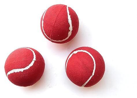 fitdex Good Quality 3-Cricket Tennis Ball Red (Light Weight)- Tennis Ball-picture-11