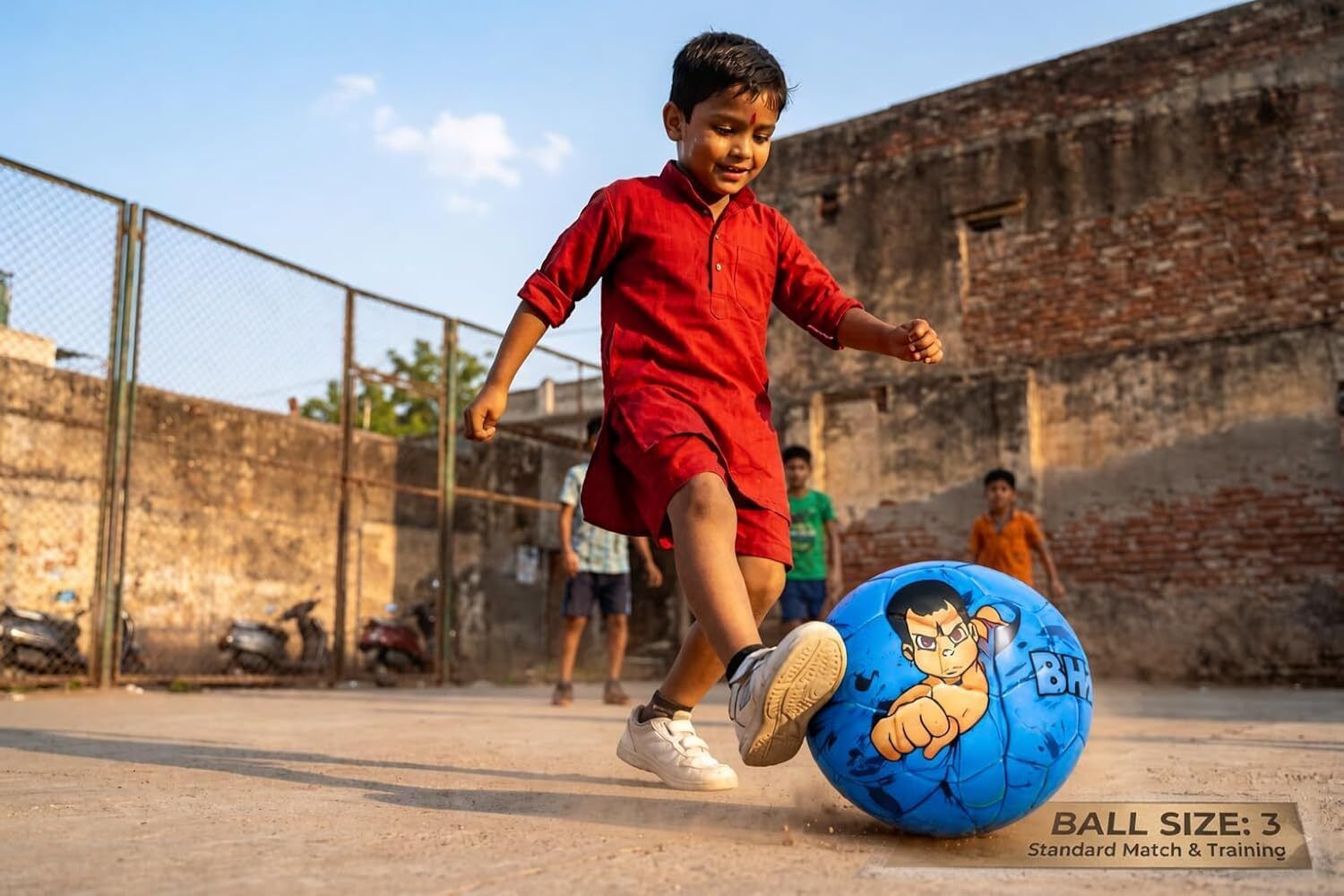 fitplayr sports Cartoon PVC Football for Kids Consistent Grip Training Purpose Football - Size: 3-picture-12
