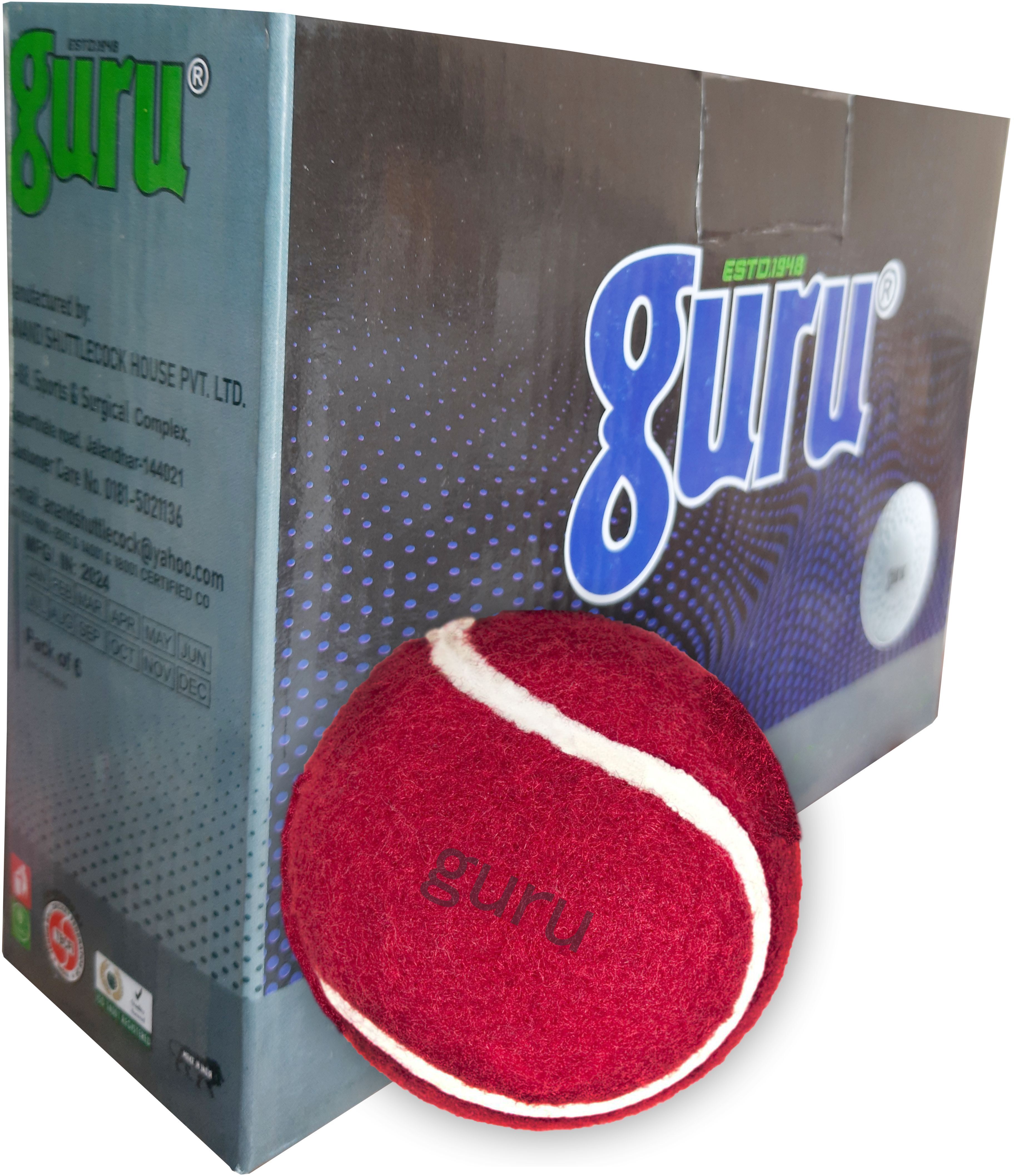 Guru Tennis Ball Cricket Ball High Bounce Light Weight Soft Combo Tennis Ball Tennis Ball-image-19
