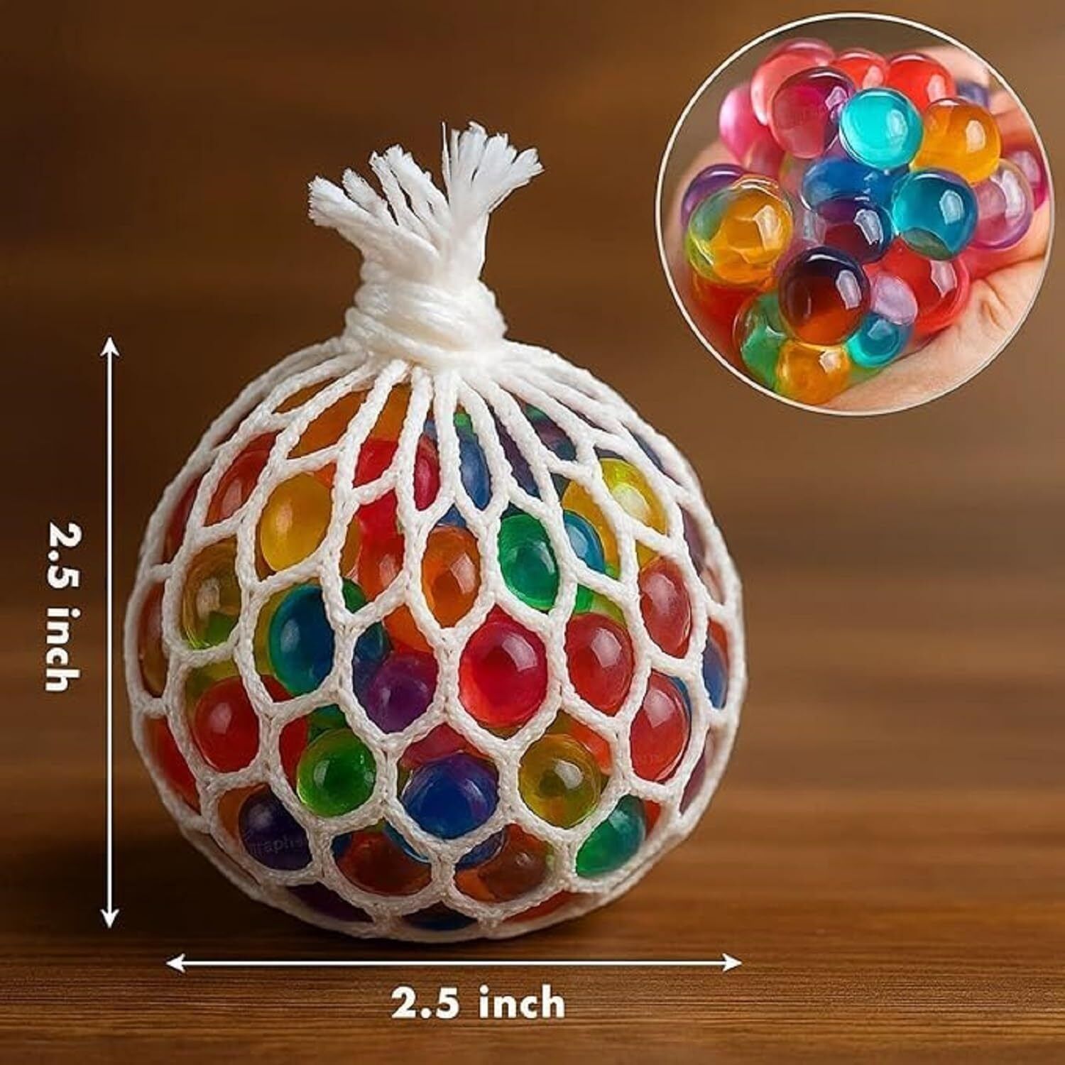 Squishy Mesh Stress Relief Ball for Anxiety Relief, Squash Ball-image-49