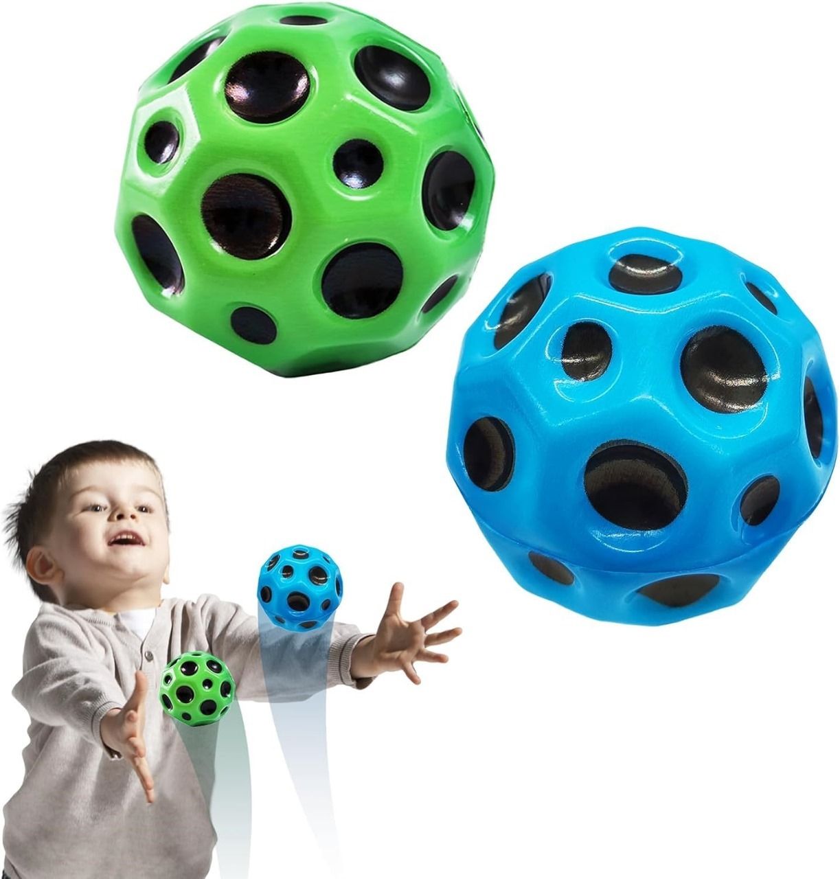Bounce Moon Ball For Kids Super Bouncing Meteor Space Rubber Ball Handball