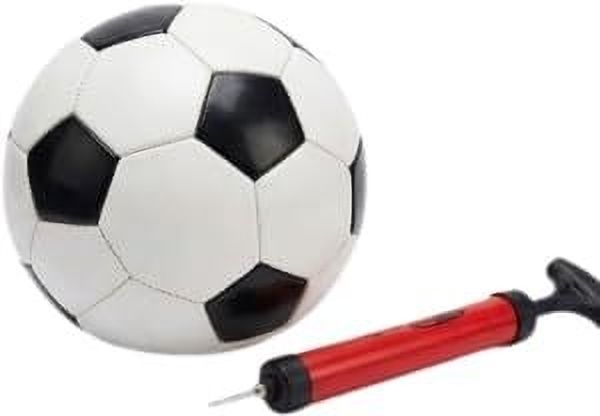 Premium Black & White Soccer Ball with Pump Football Kit-image-45