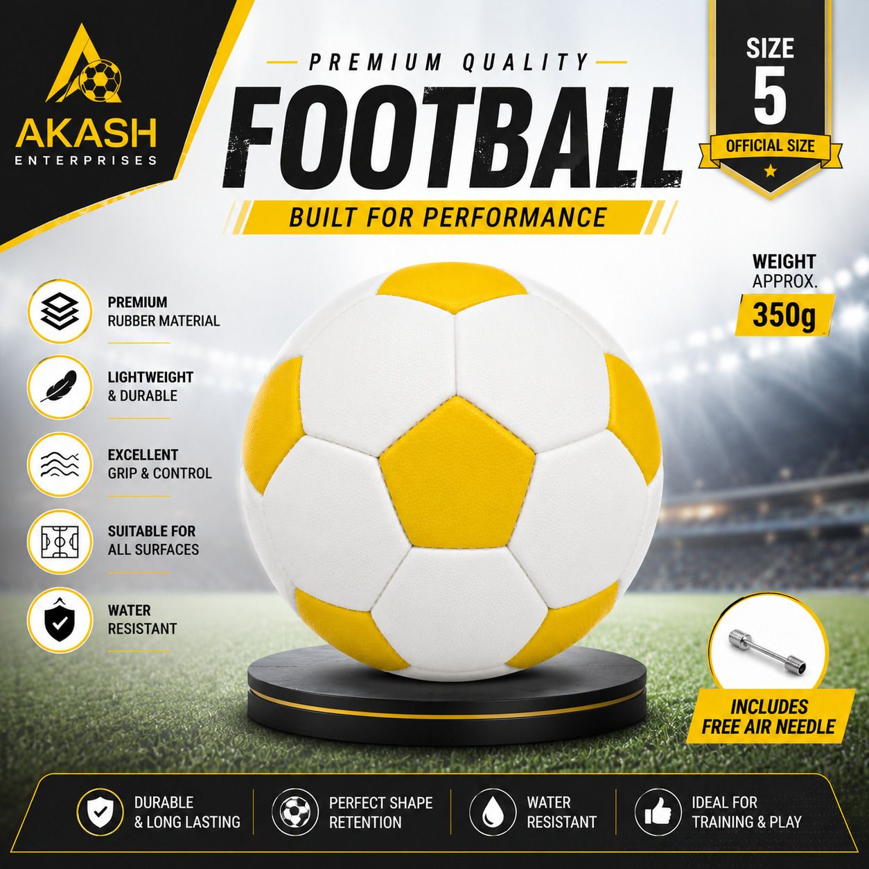5_YELLOW_&_WHITE_AKASH Football - Size: 5-image-49