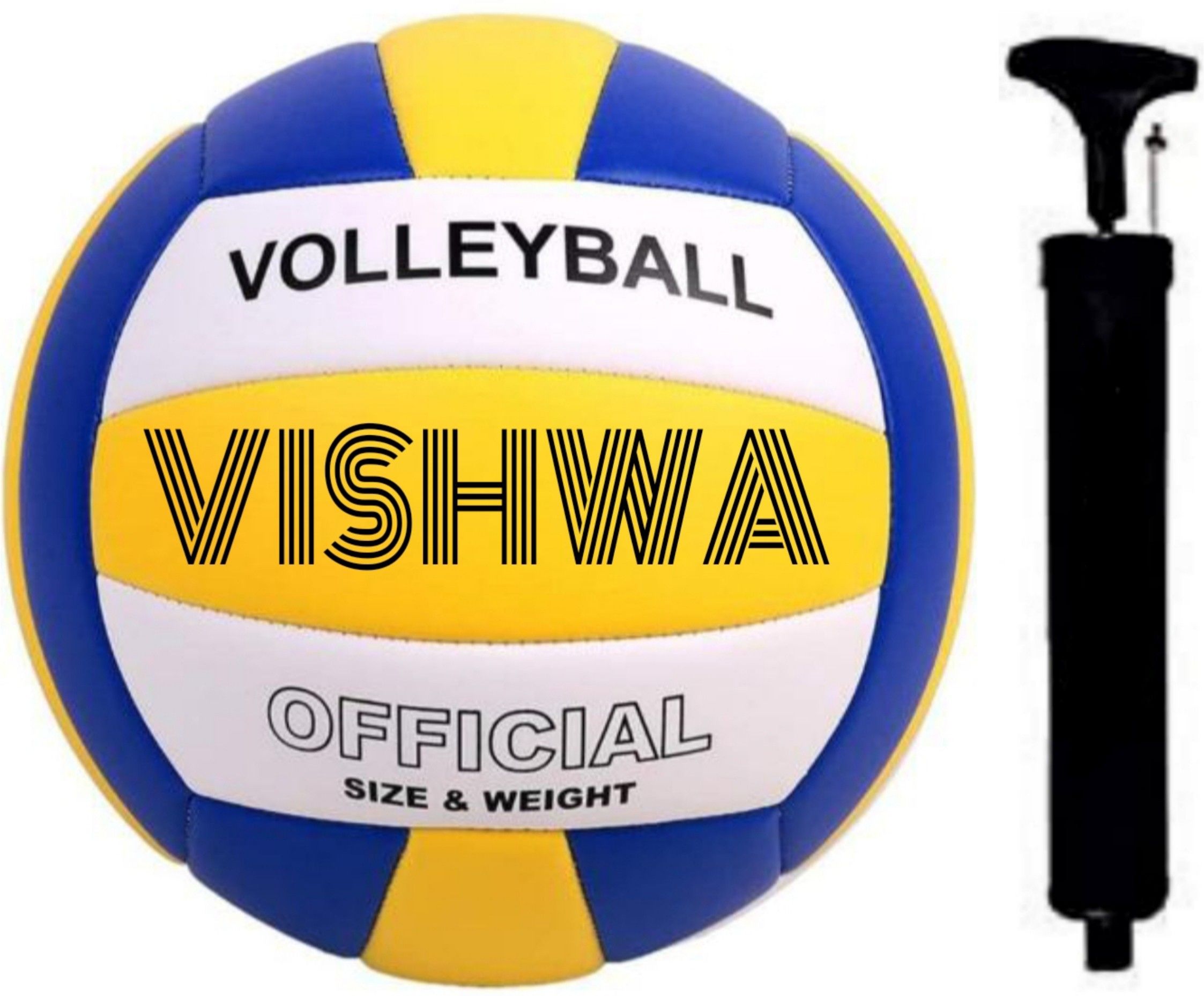 Premium Quality Volleyball Size-4 with air Pump (Pack of 1) Volleyball - Size: 4