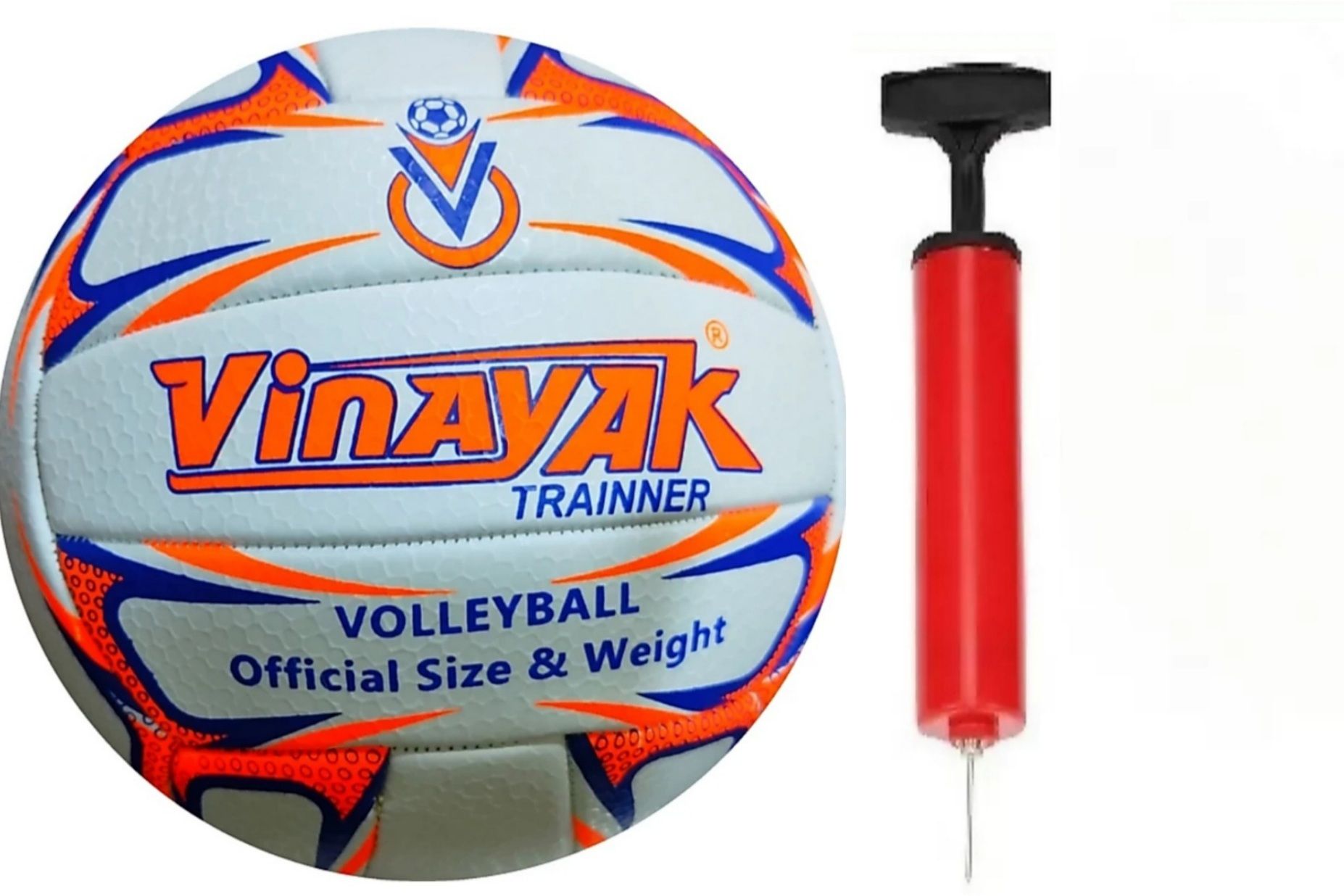 Volleyball mashi orange 02 with air pump Volleyball - Size: 4-image-39