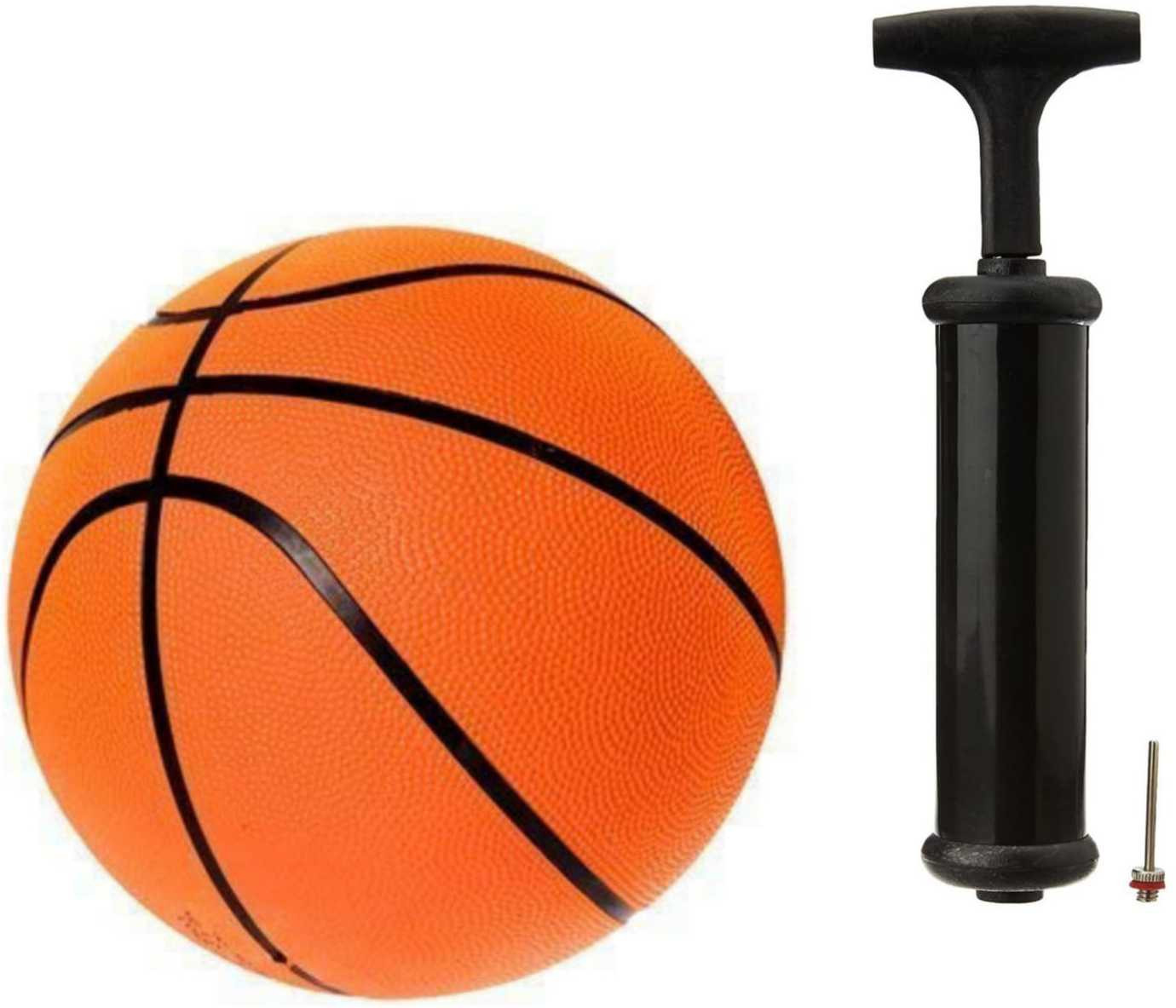 rakso HIGH QUALITY BASKETBALL Multi color size 7 WITH Basketball pump Basketball - Size: 7 image 1