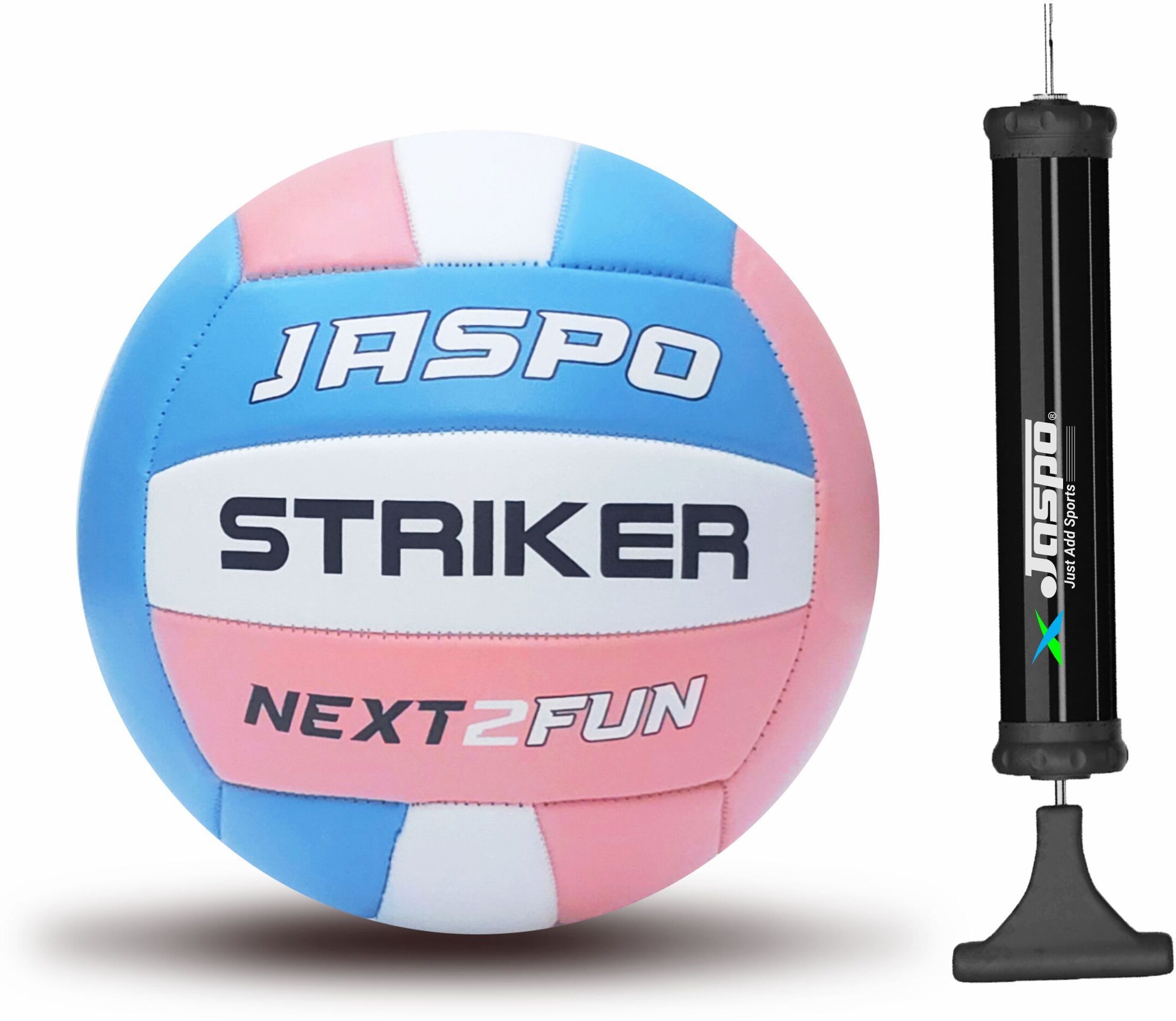 Striker Soft Touch Recreational PU Leather Volleyball with Hand Air Pump Volleyball - Size: 5-image-20