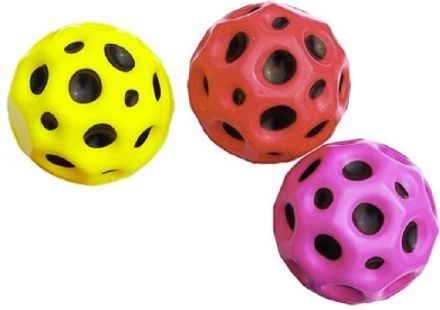 Moon Ball Pack of 3 – Bouncy Balls for Kids (Blue, Orange, Green) Handball