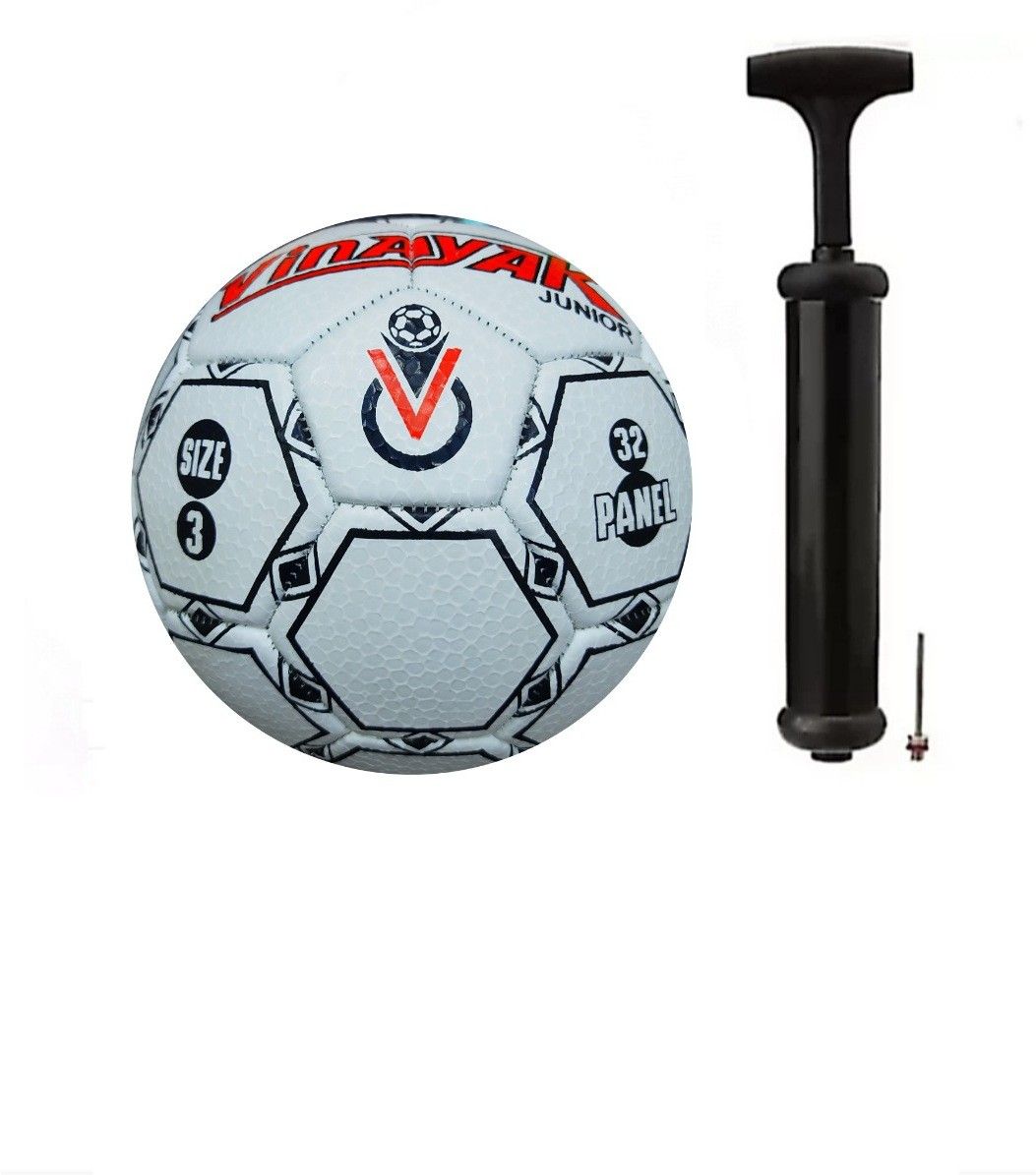 vinayak white black kids football size 3 with air pump CV5 Football - Size: 3