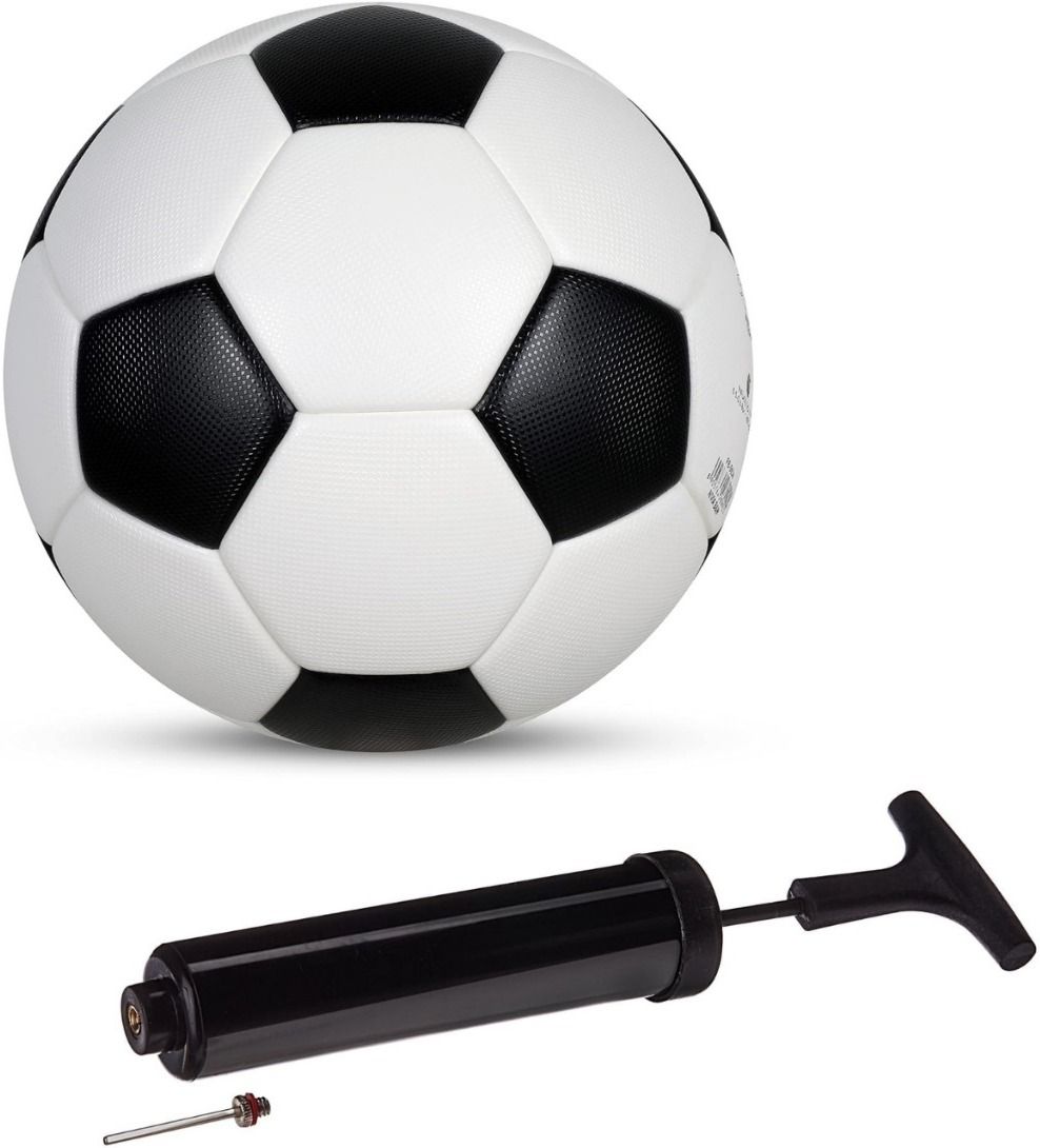 Durable PU Leather Football With Pump for Practice and Outdoor Sports Football - Size: 5