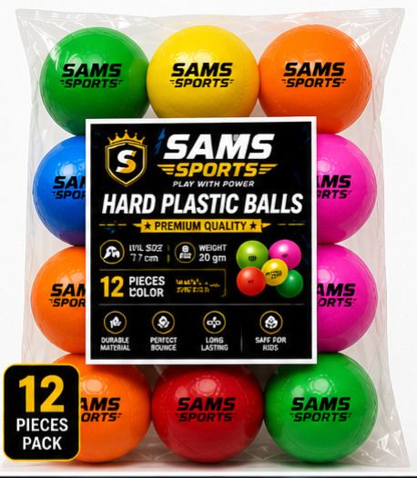 IQRA Cricket Practice Ball Kids Hard Plastic Cricket Balls Lightweight For kids Pool Ball-image-4