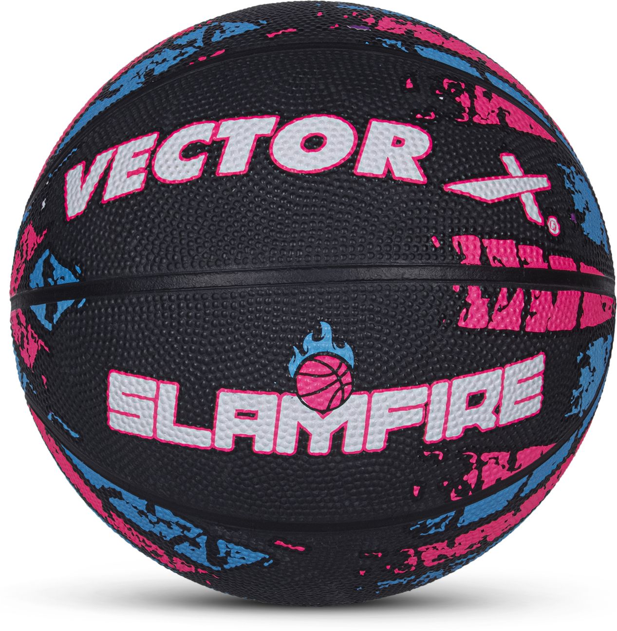 vector x Slamfire 8 Panel Rubber Moulded Indoor Outdoor Ball Suitable for Practice Match Basketball - Size: 7-picture-39
