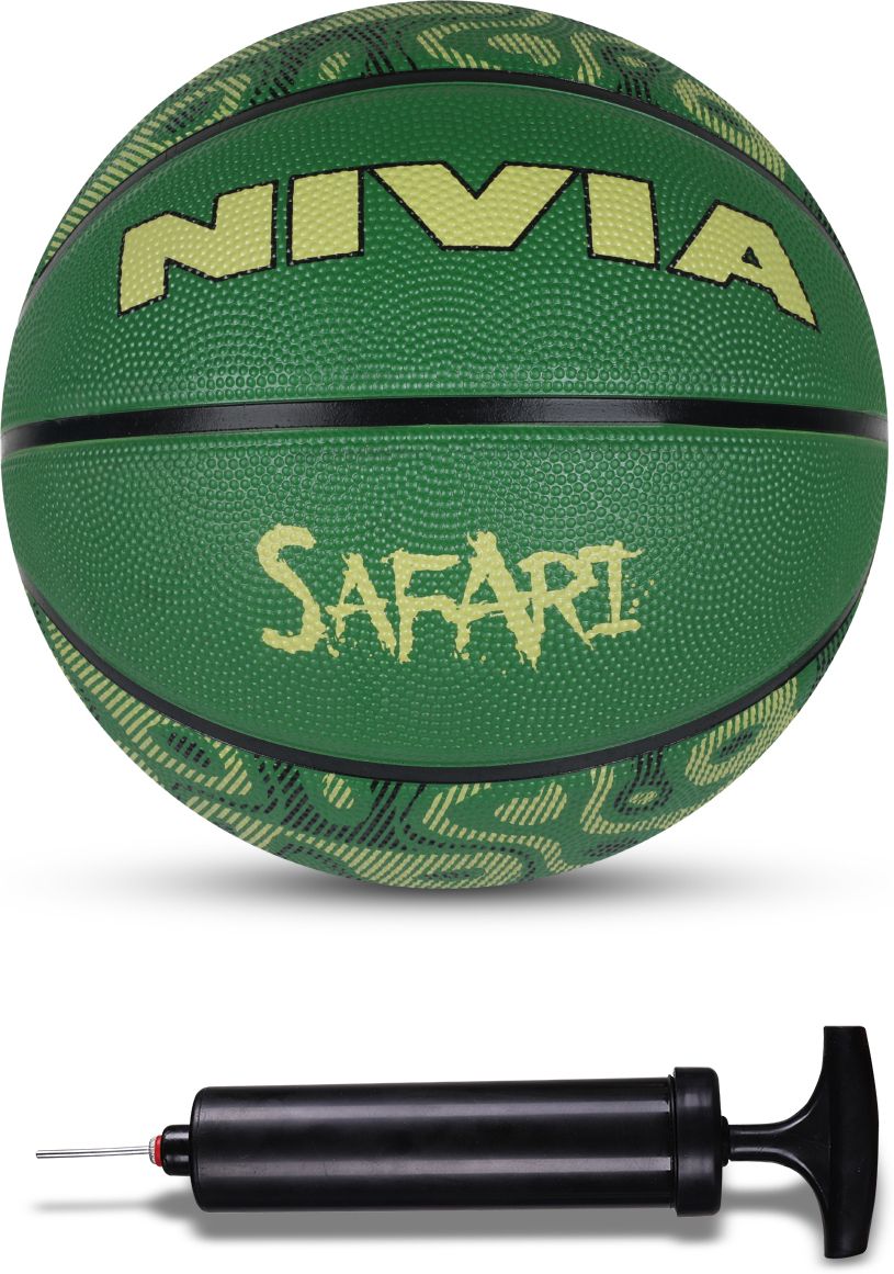 nivia Combo Safari Basketball Multicolor (Size - 3) with Ball pump Basketball - Size: 3-picture-10