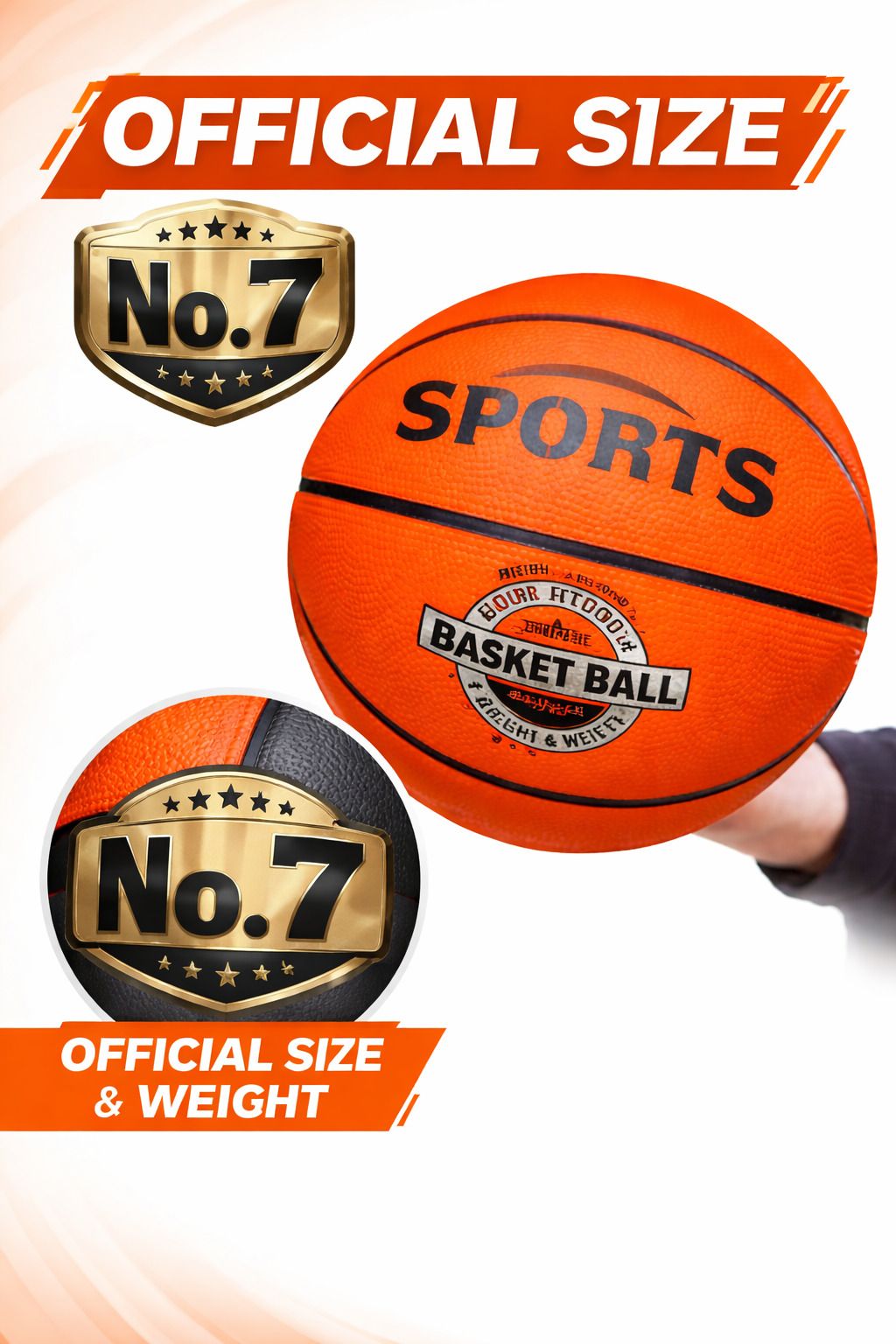 Sports Engraver Basketball - Size: 7 (Standard, Pack of 1, Brown) Basketball - Size: 7-image-15