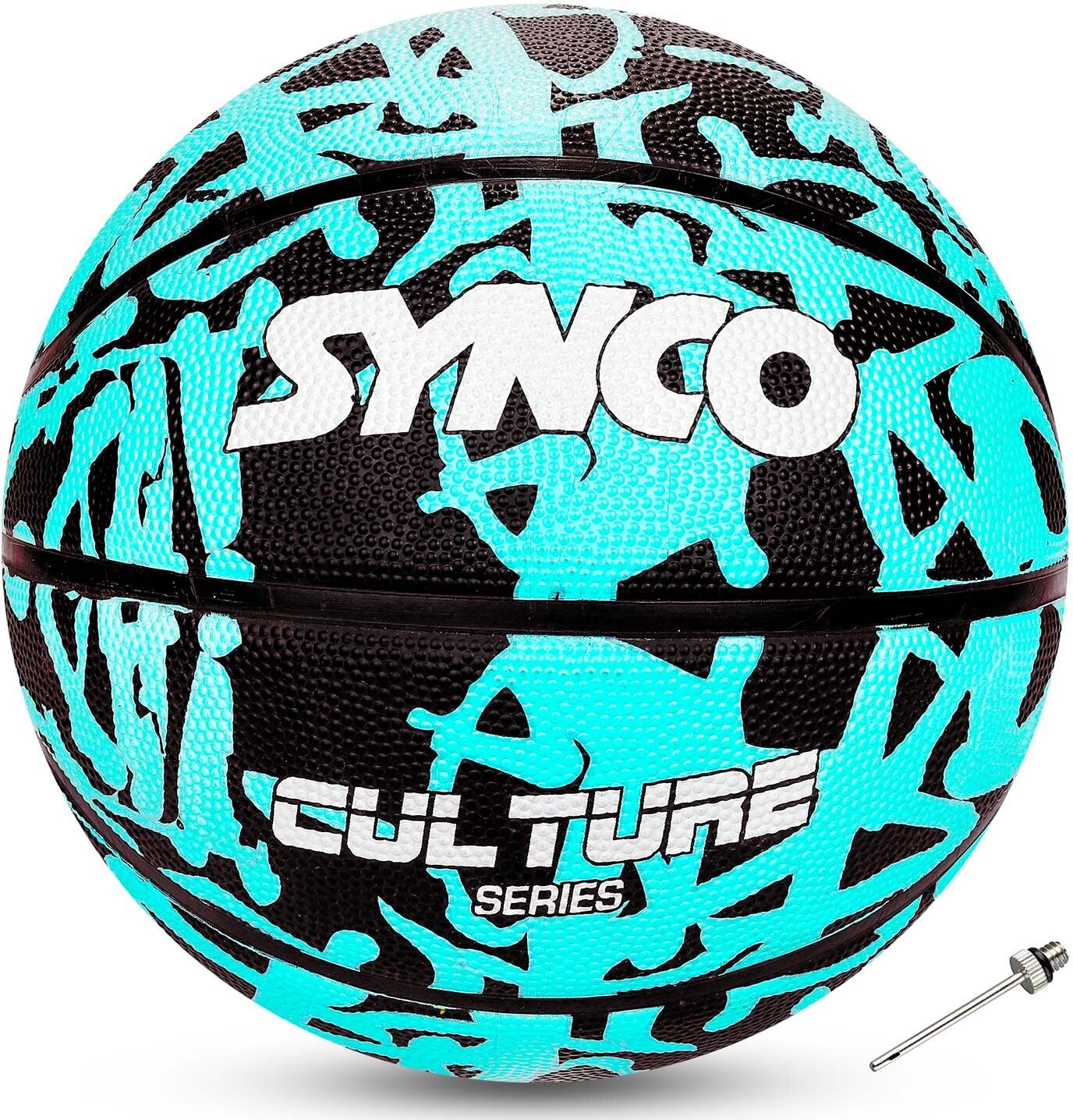 synco Culture series | Junior Basketball | Moulded | 8 Panel | Blue Basketball - Size: 5-picture-21