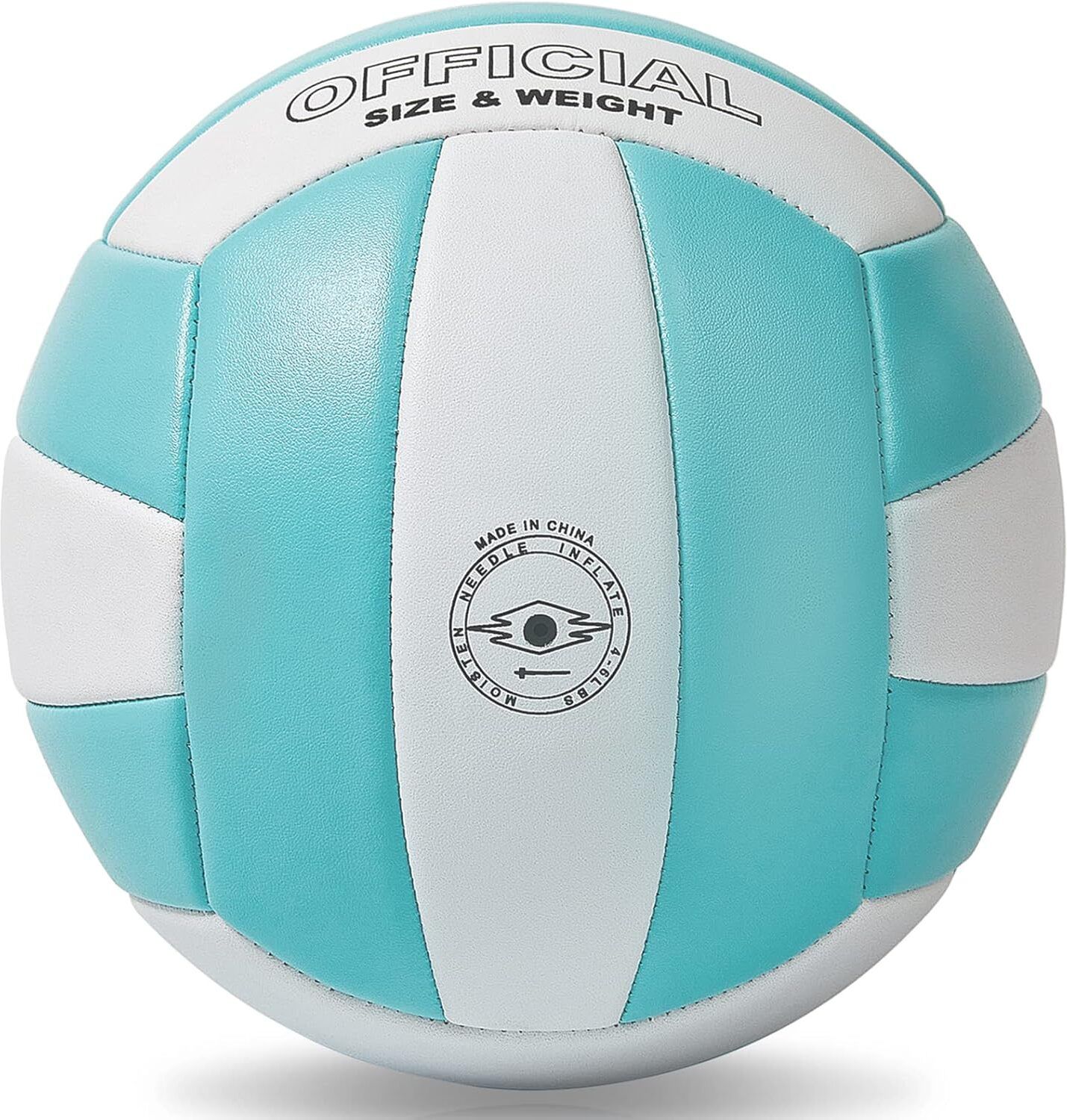 Sky blue Synthetic S045 Volleyball with pump Volleyball - Size: 4