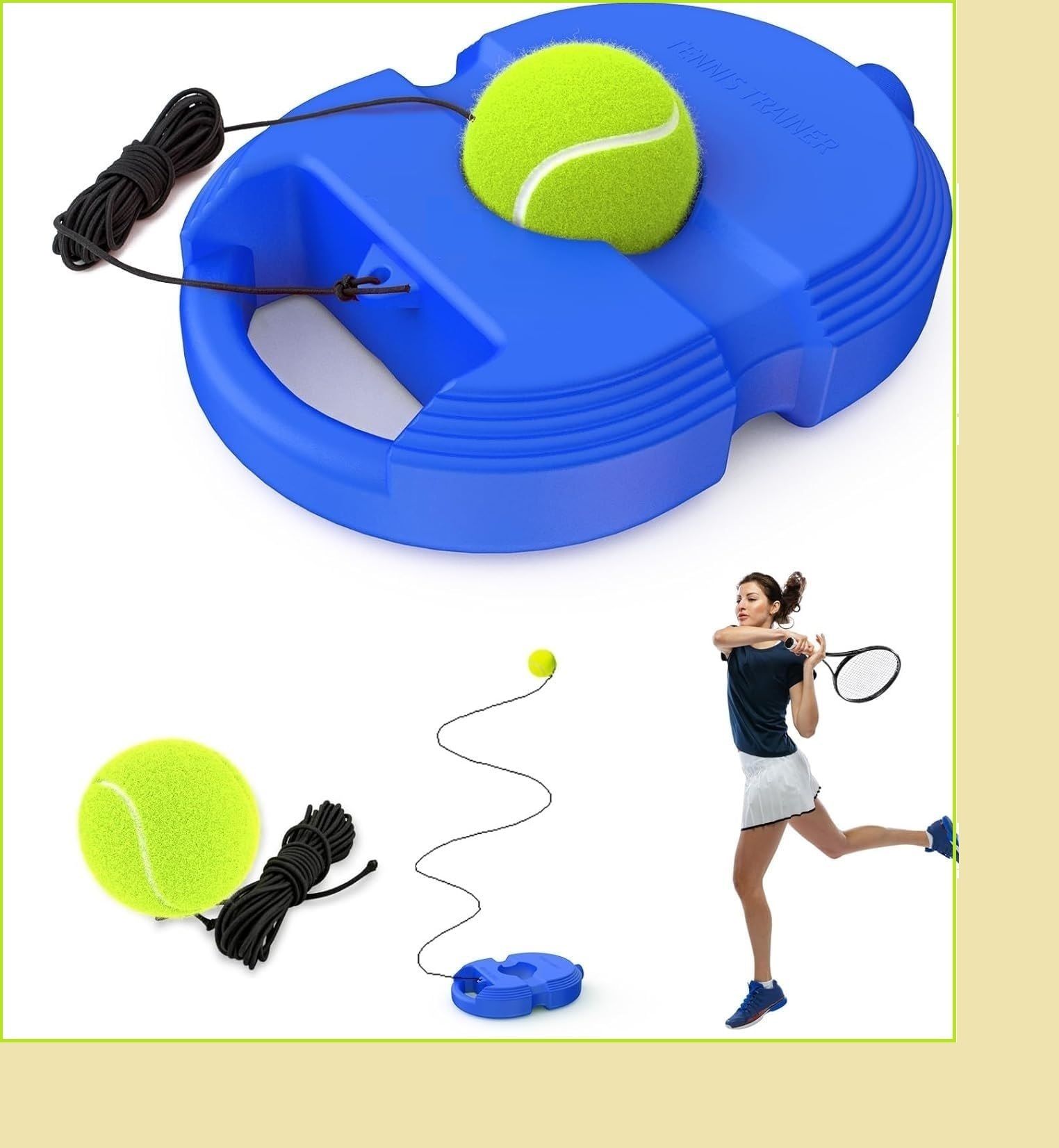 Tennis Training Equipment for Self-Pracitce,Portable Tool,Tennis Rebounder Kit54 Tennis Ball-image-30