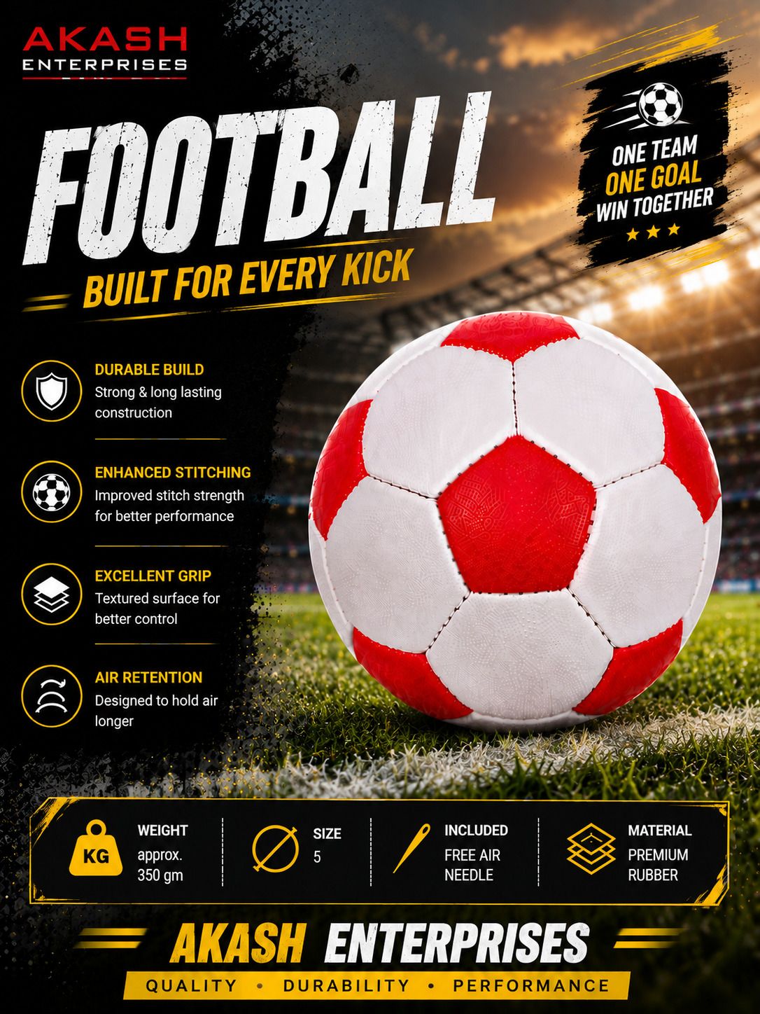 5_RED_&_WHITE_45 Football - Size: 5-image-28